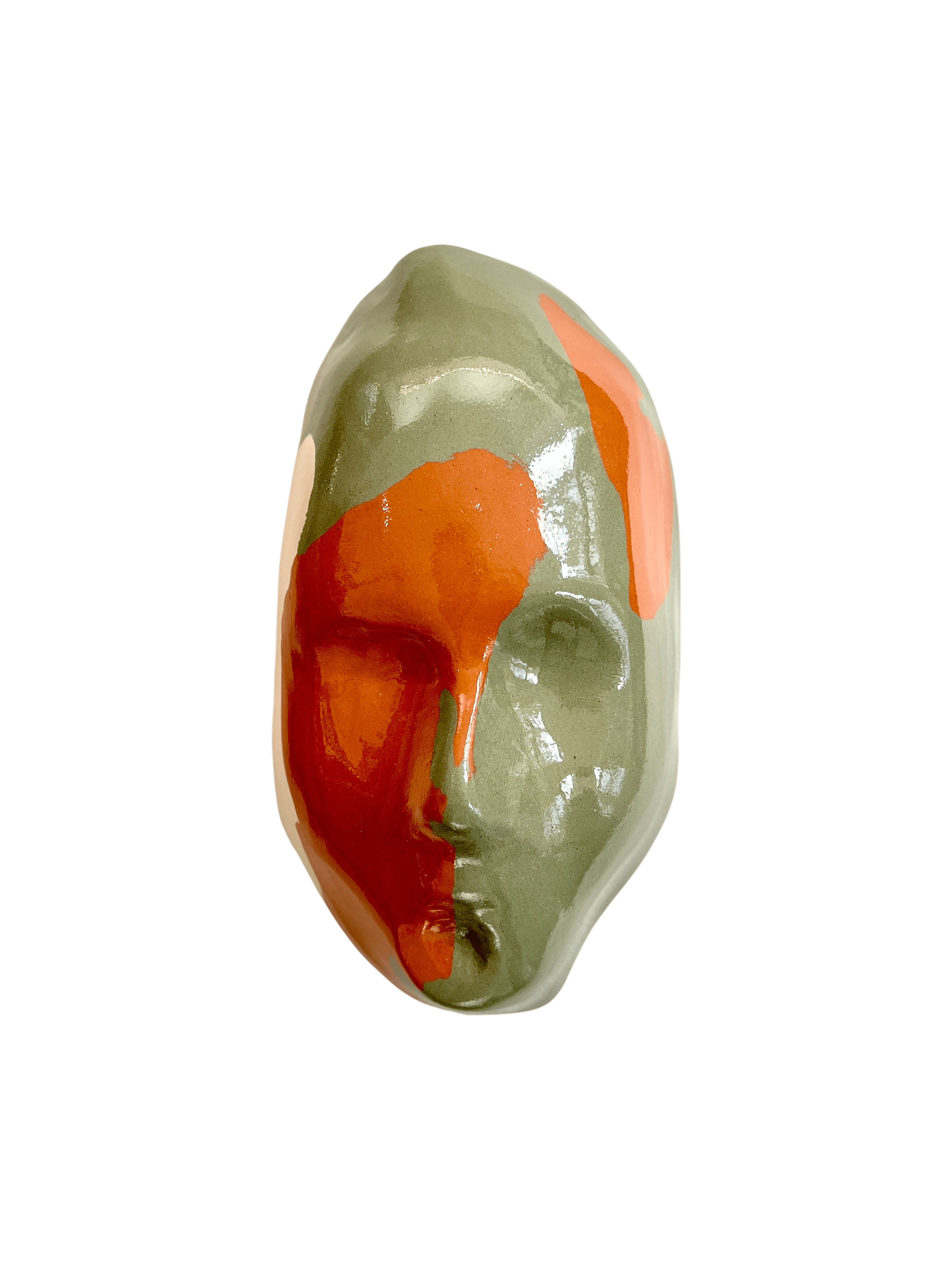 Tarian-mask-ceramic-green-orange-white