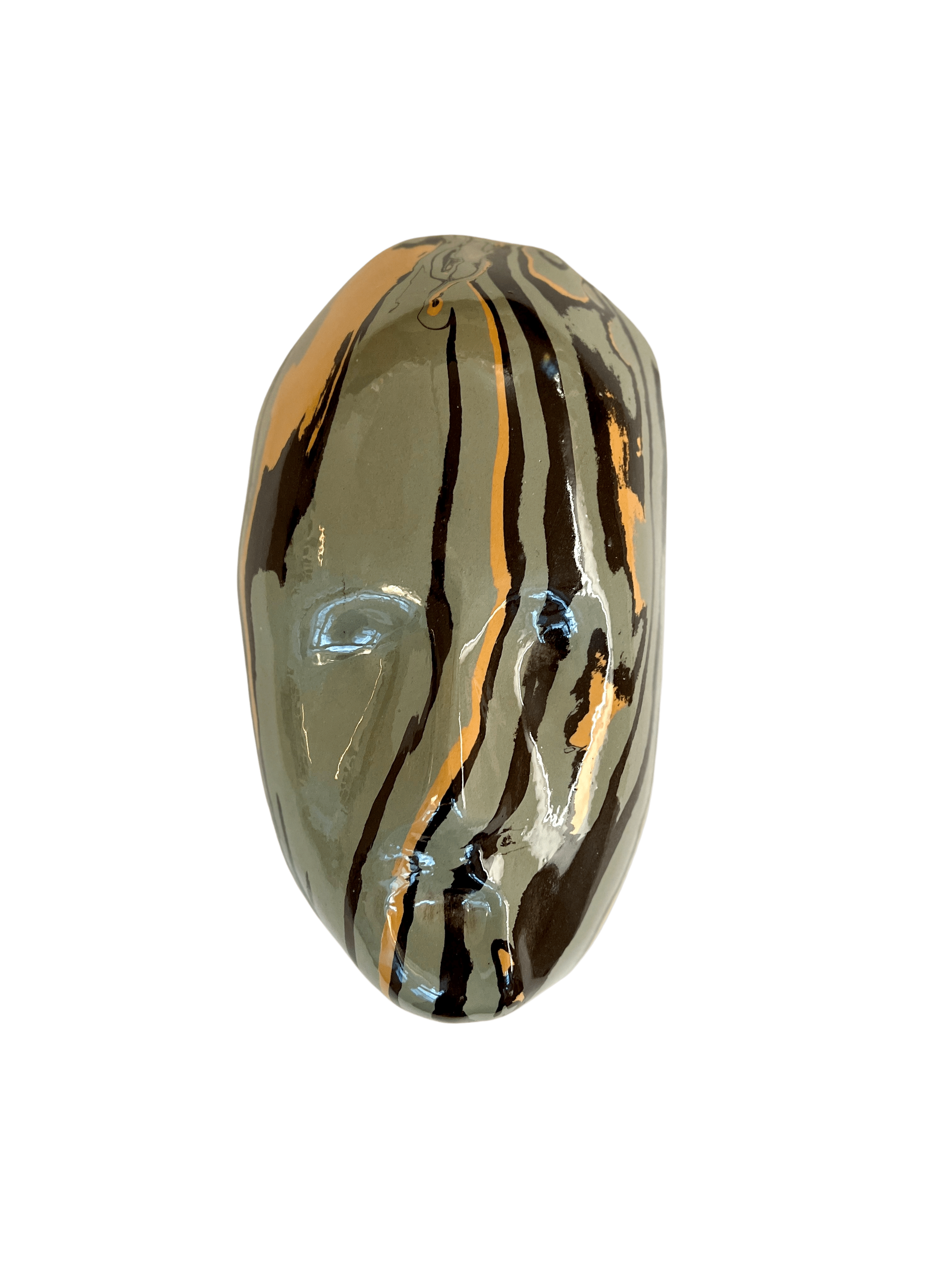 Tarian-mask-ceramic-green-orange