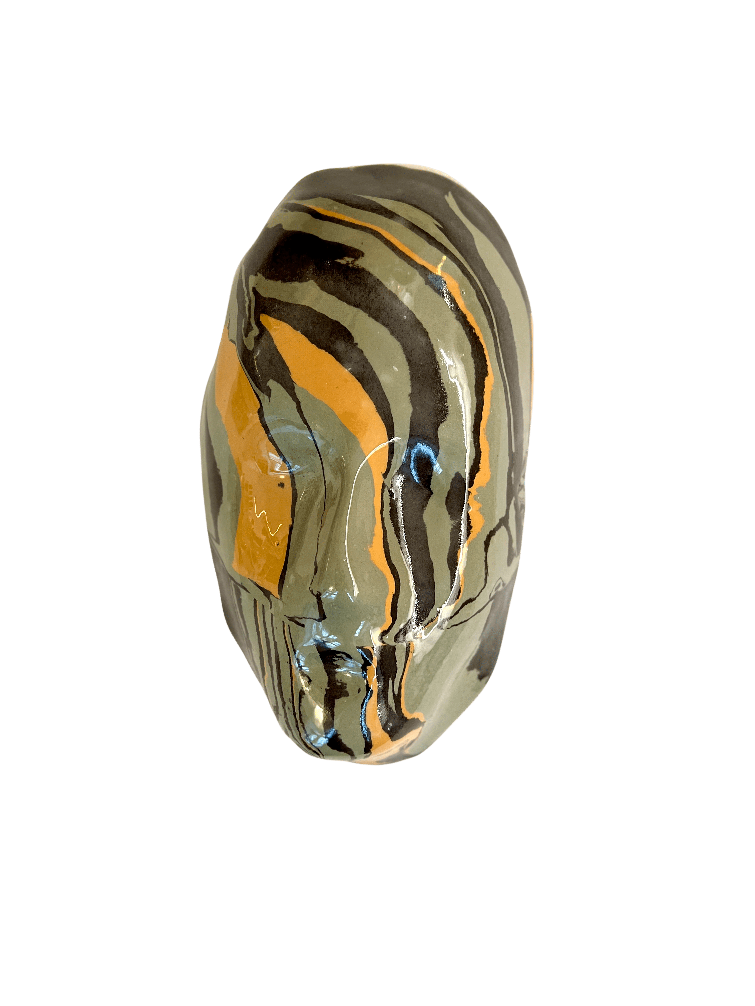Tarian-mask-ceramic-green-orange