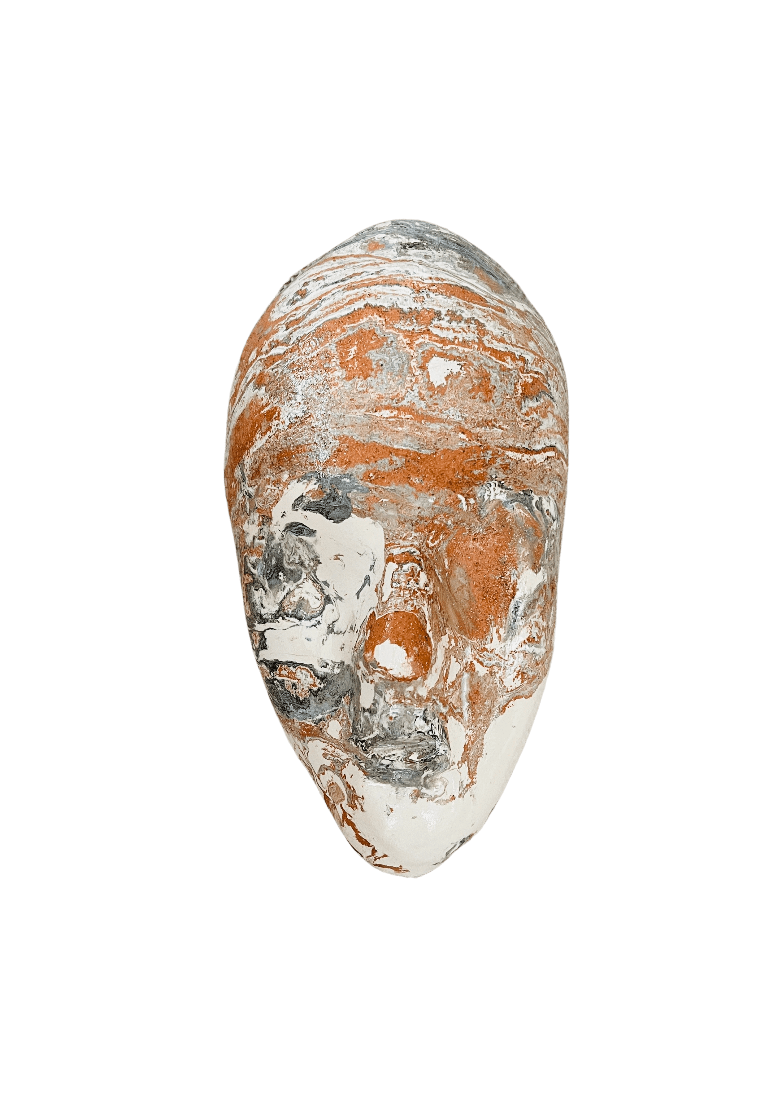 Tarian-mask-ceramic-orange-white-green