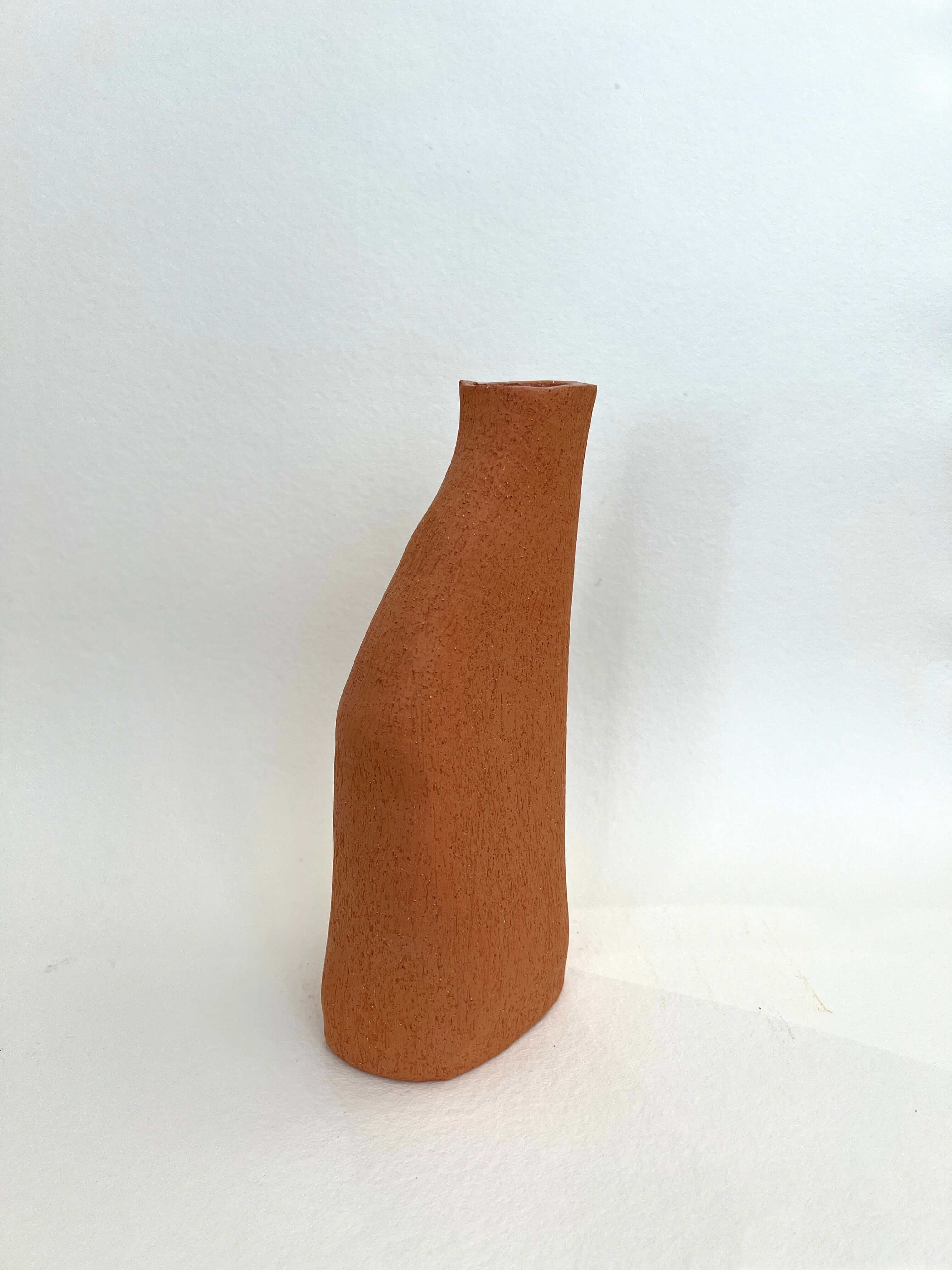 Tarian-Brut-long-vase-ceramic-orange