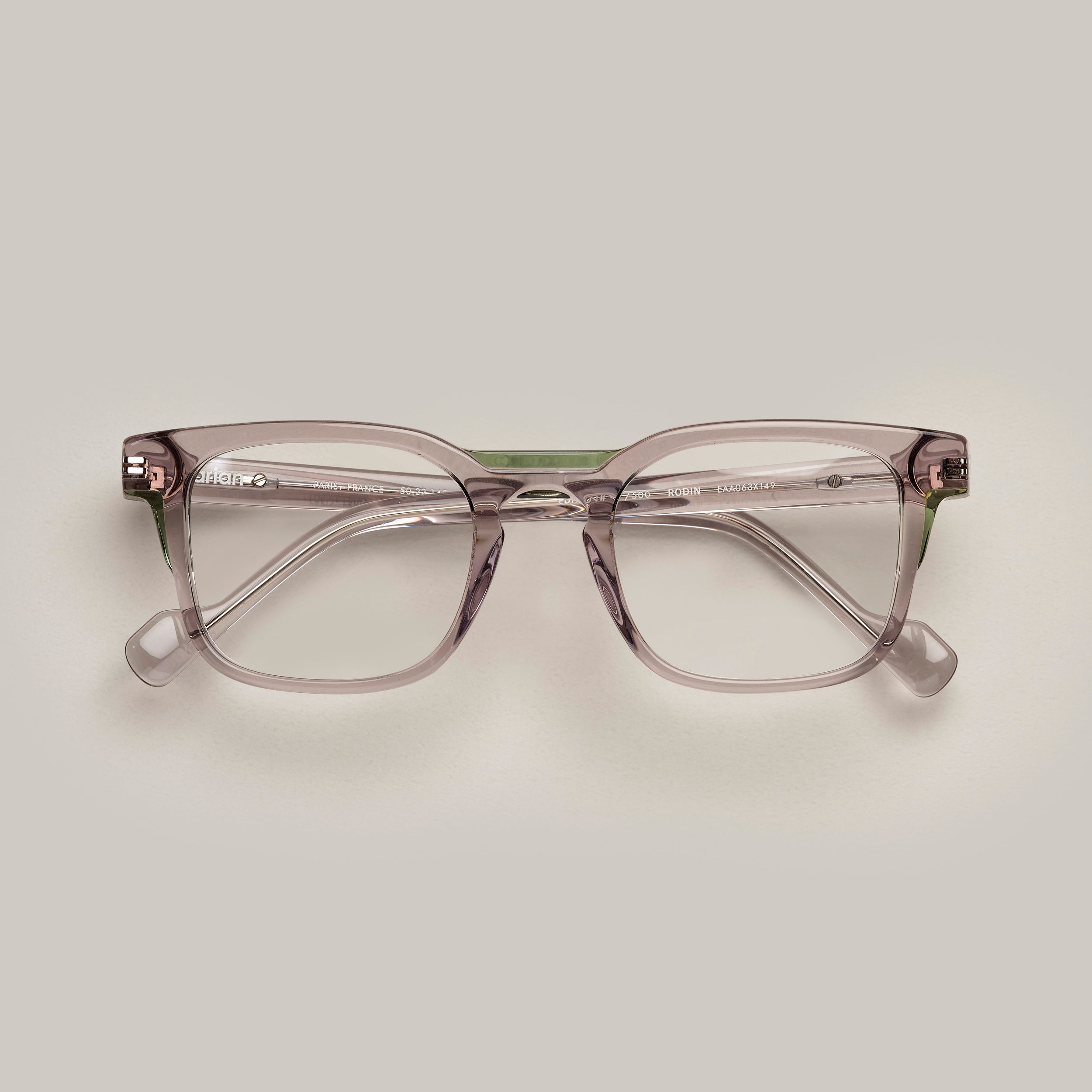Tarian-Rodin-rectangle-eyewear-cleargrey-cleargreen