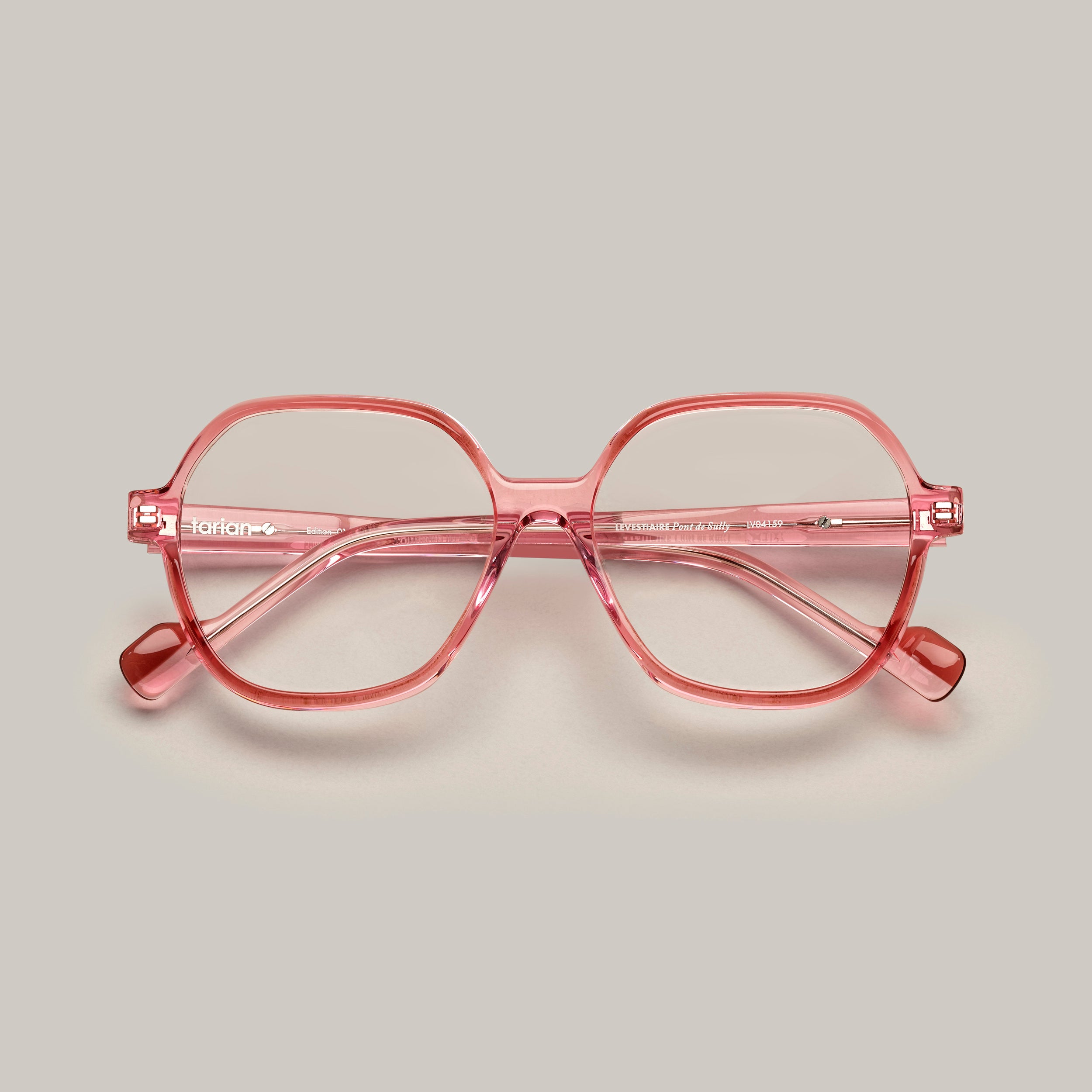 Tarian clear pink trapeze eyewear