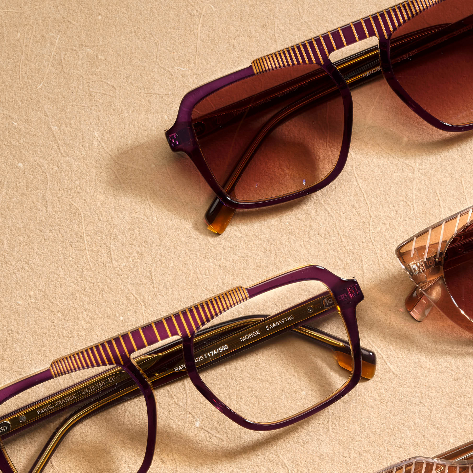 Tarian-Monge-pilot-sunglasses-eyewear-purple-orange