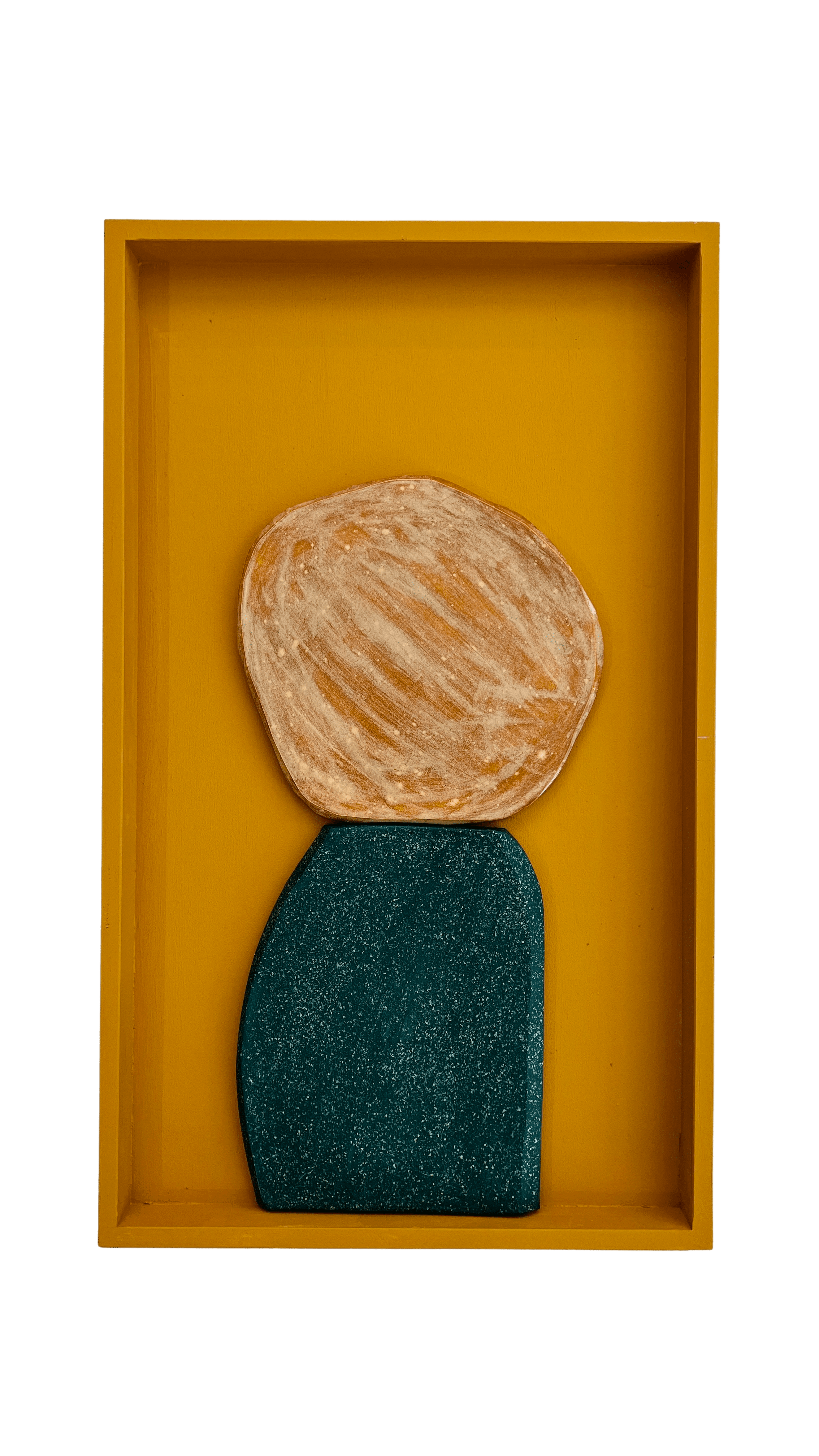 Tarian-Cielo-ceramic-frame-mustard-green-orange