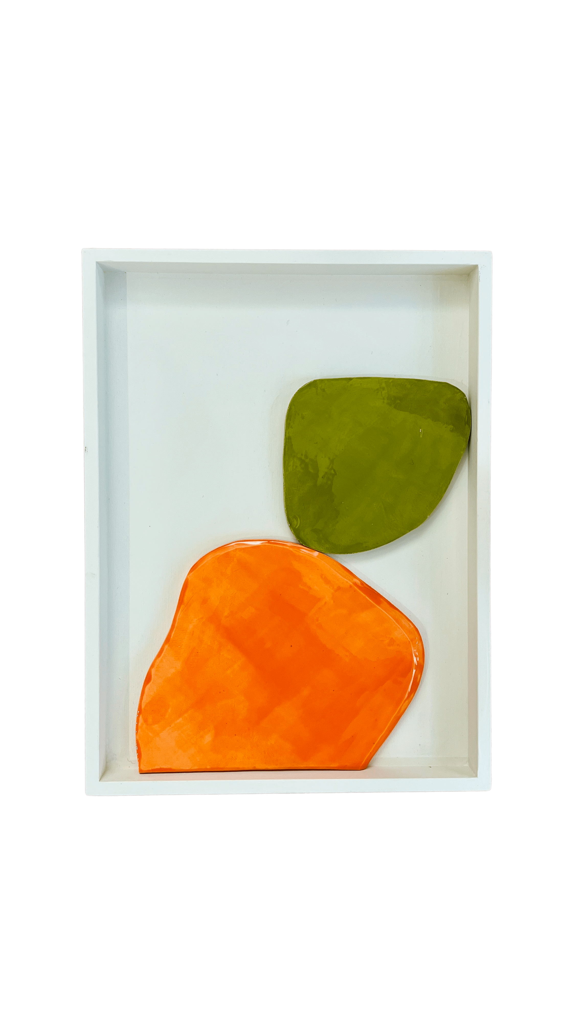 Tarian-Cielo-ceramic-frame-white-orange-green