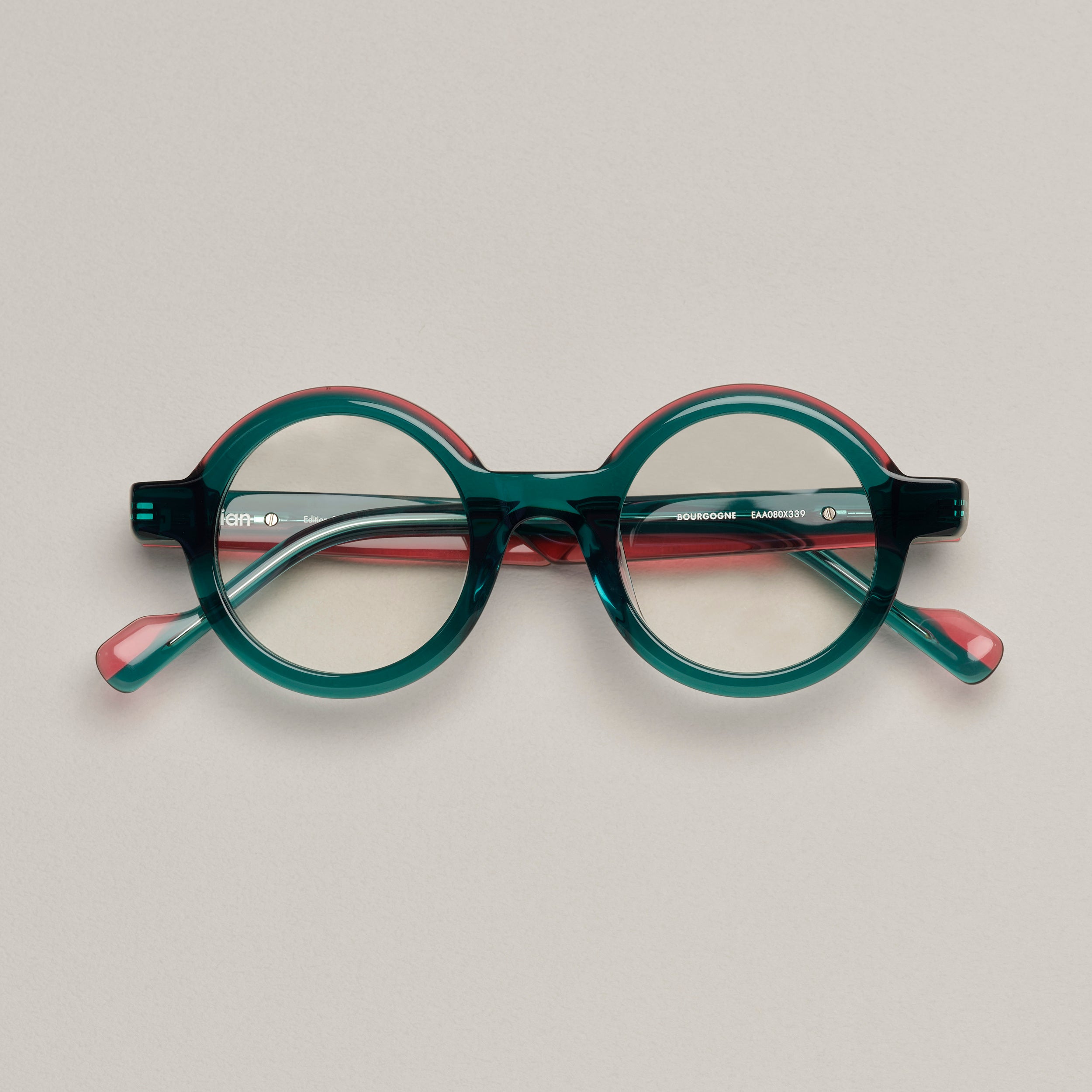 Tarian_eyewear-round_emerald_vineyardpeach