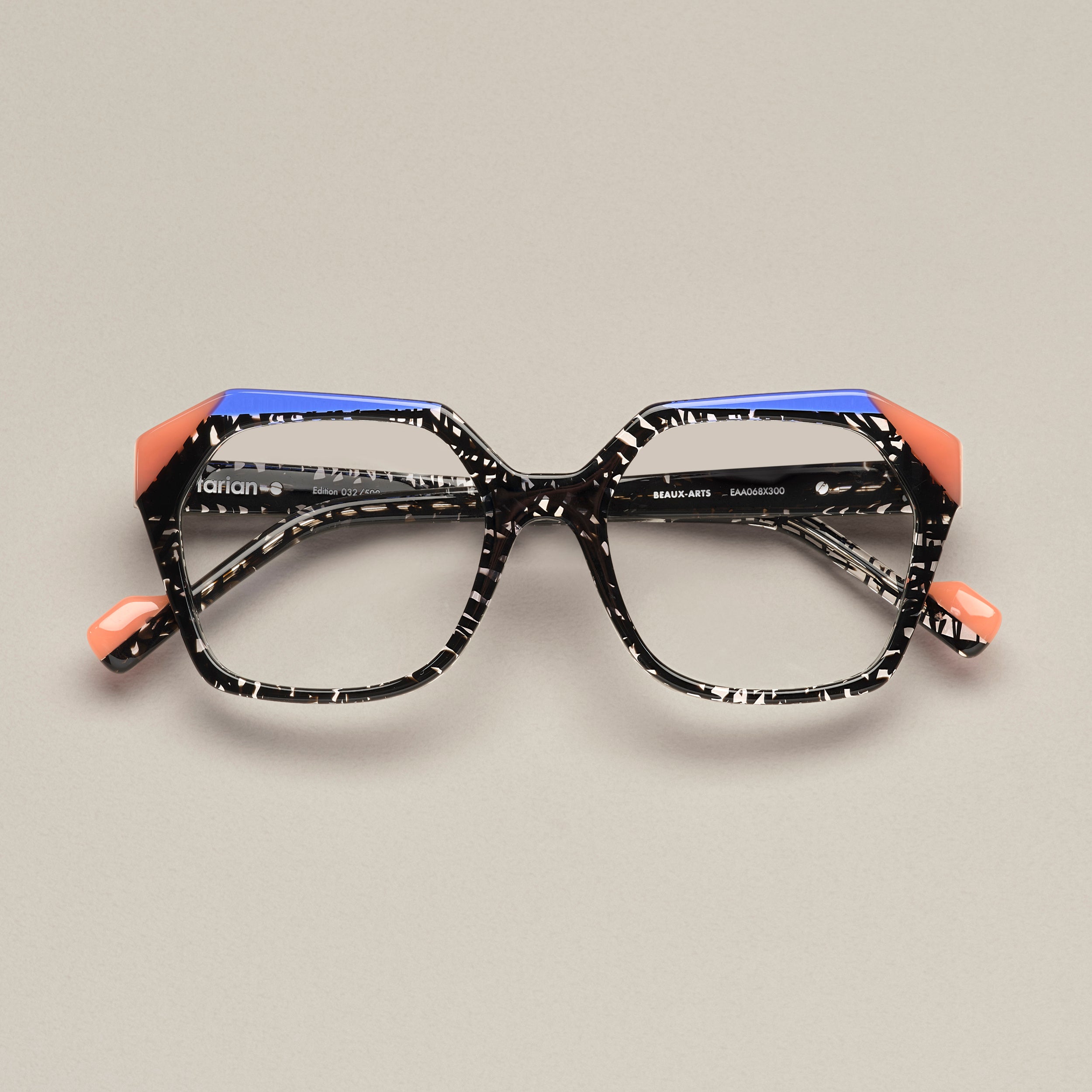 Tarian-Beaux-Arts-large-rectangle-cateye-eyewear-blue-coral-blackpact