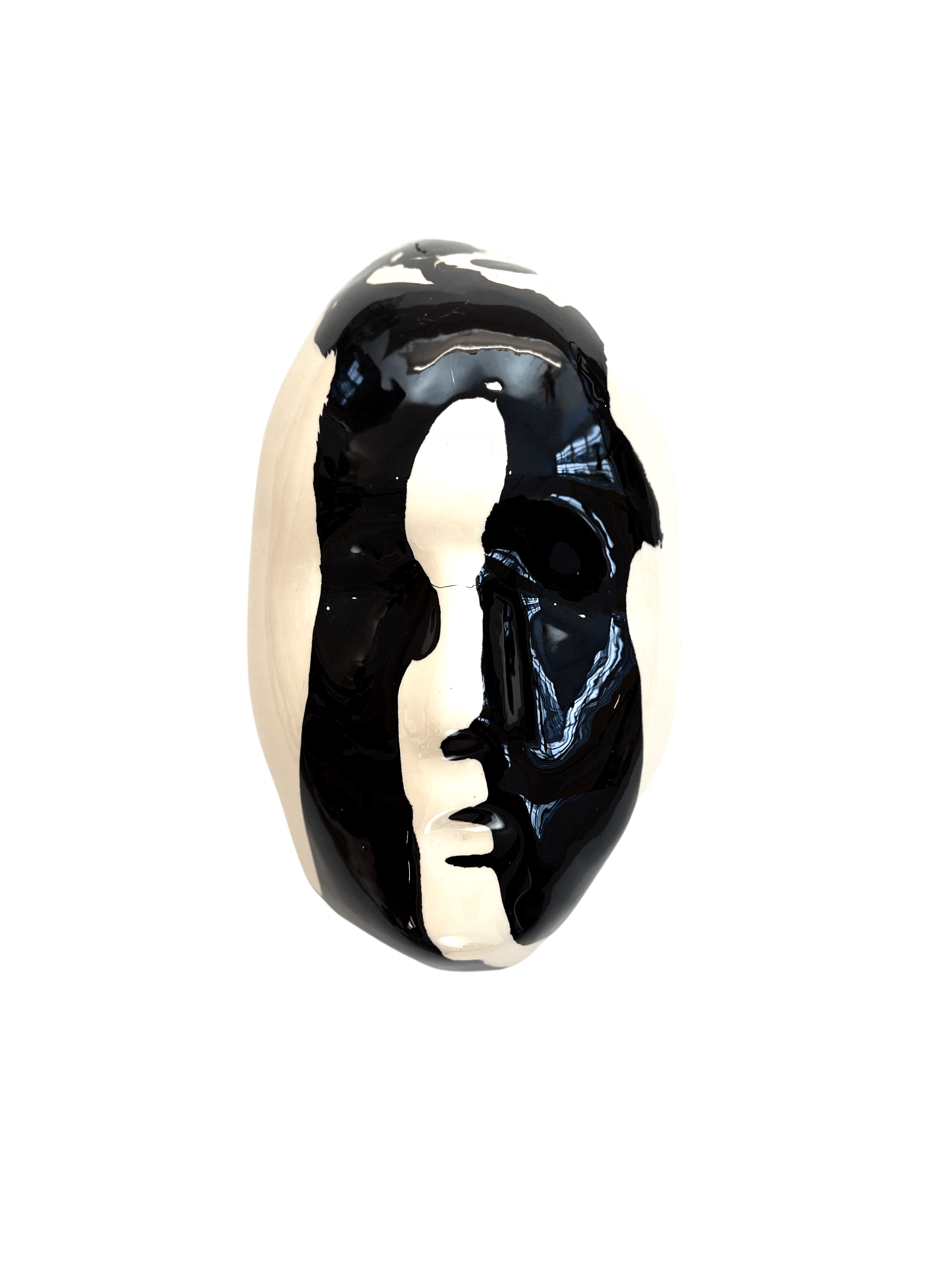 Tarian-mask-ceramic-white-black