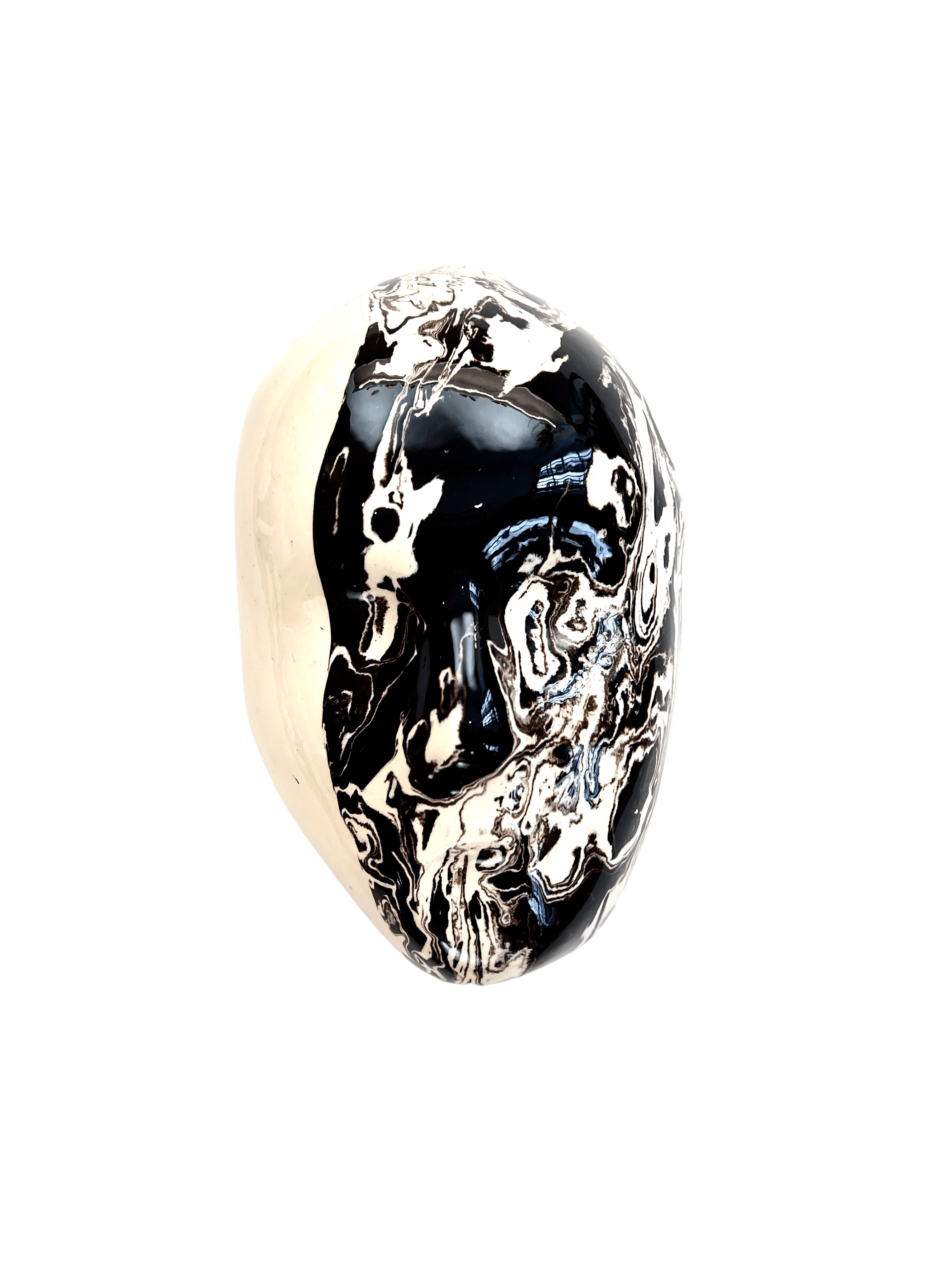 Tarian-mask-ceramic-white-black