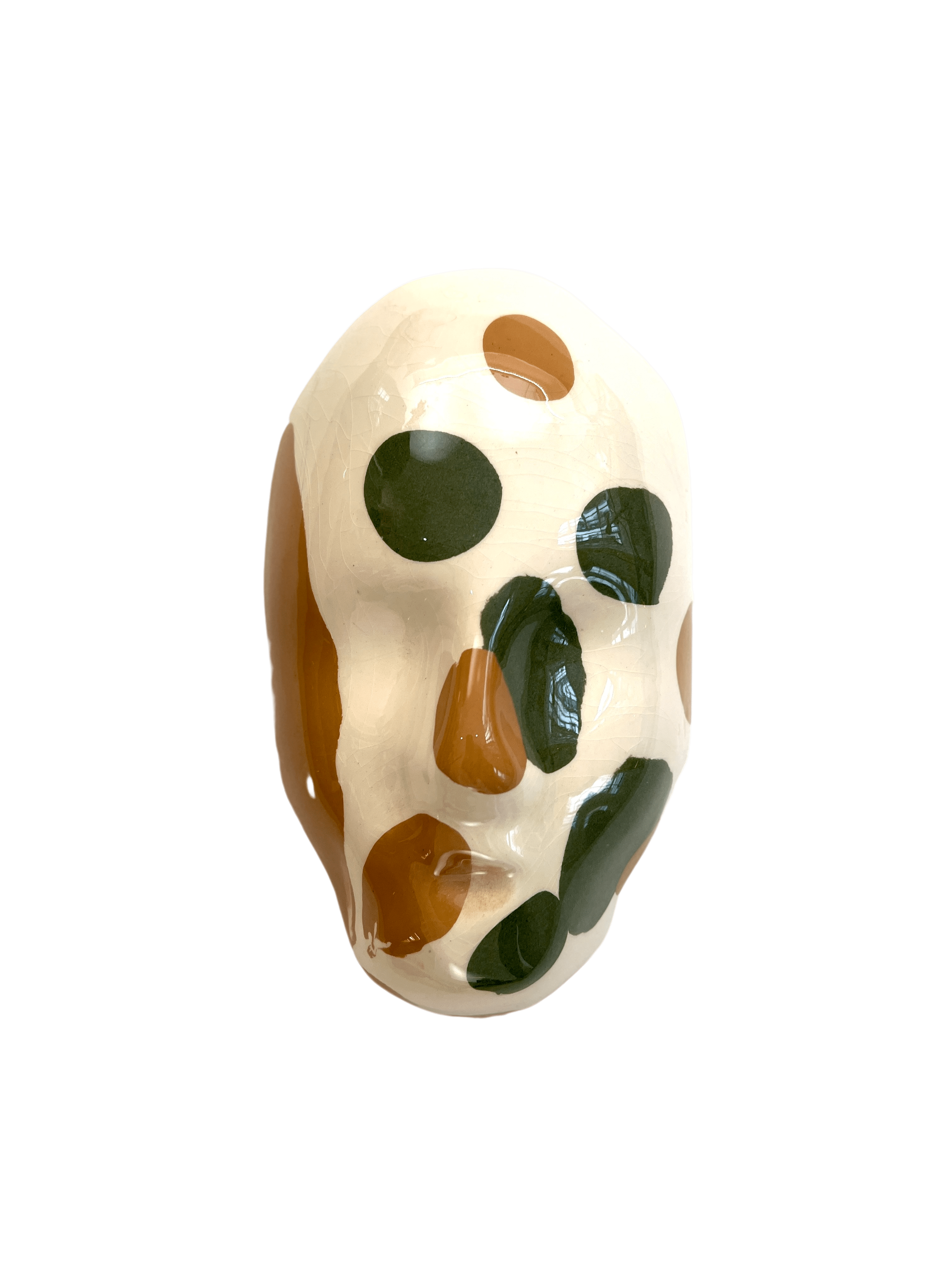 Tarian-mask-ceramic-orange-white-green