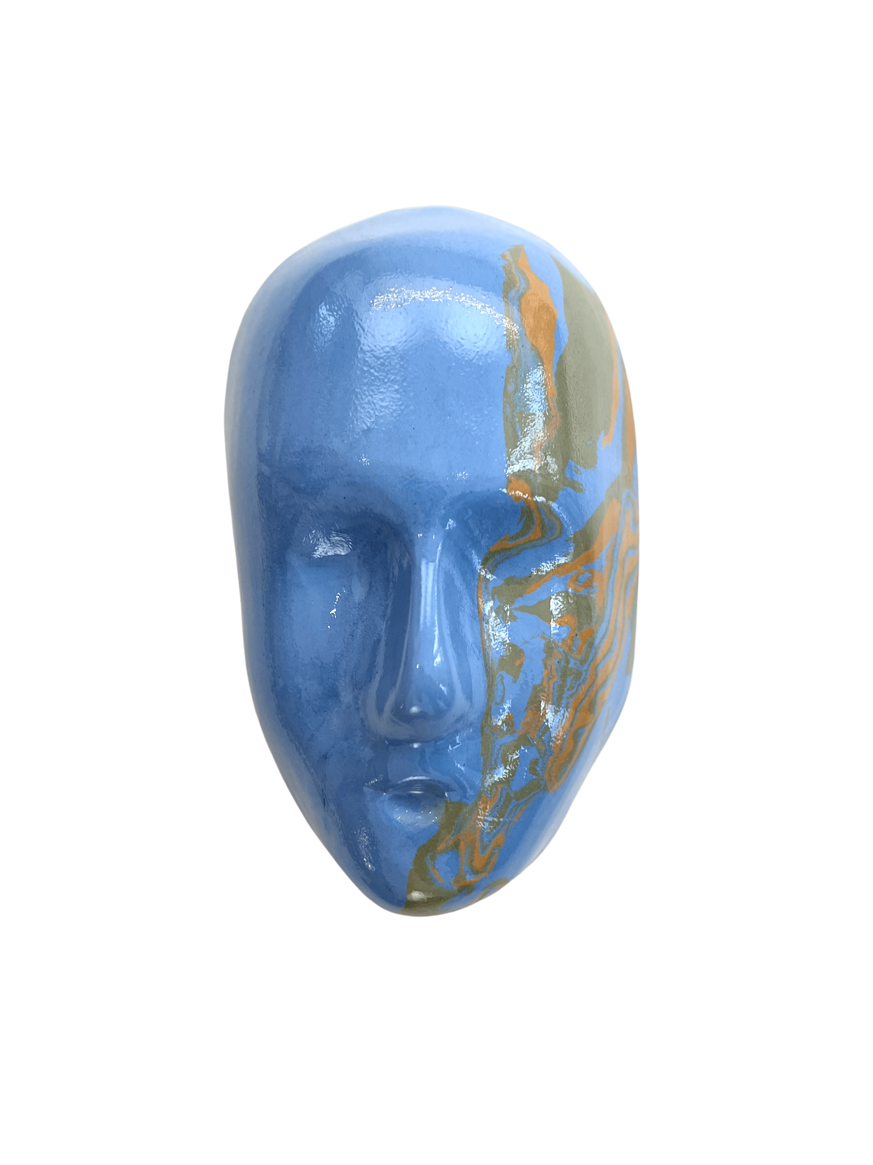 Tarian-mask-ceramic-orange-blue