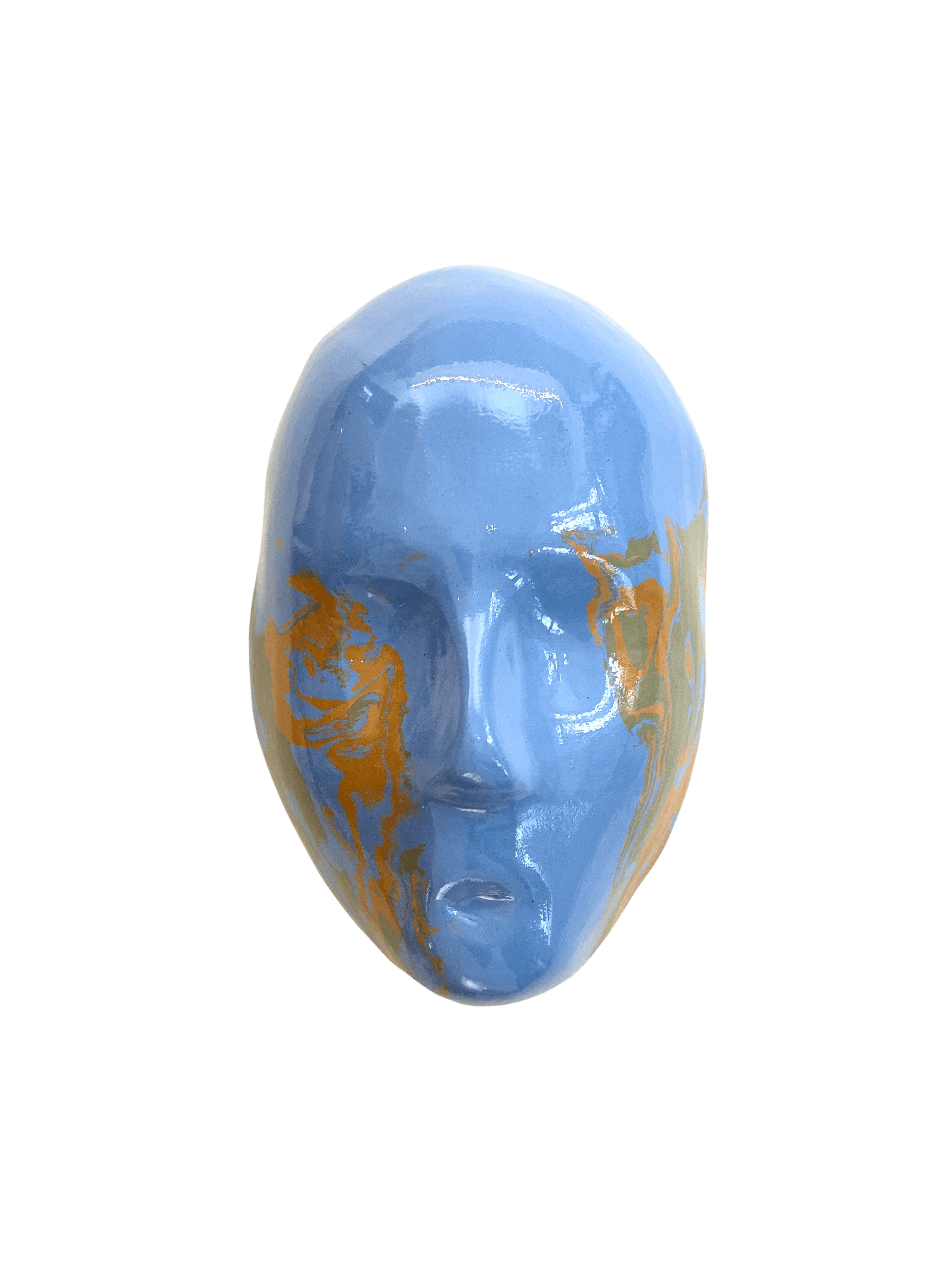 Tarian-mask-ceramic-orange-blue