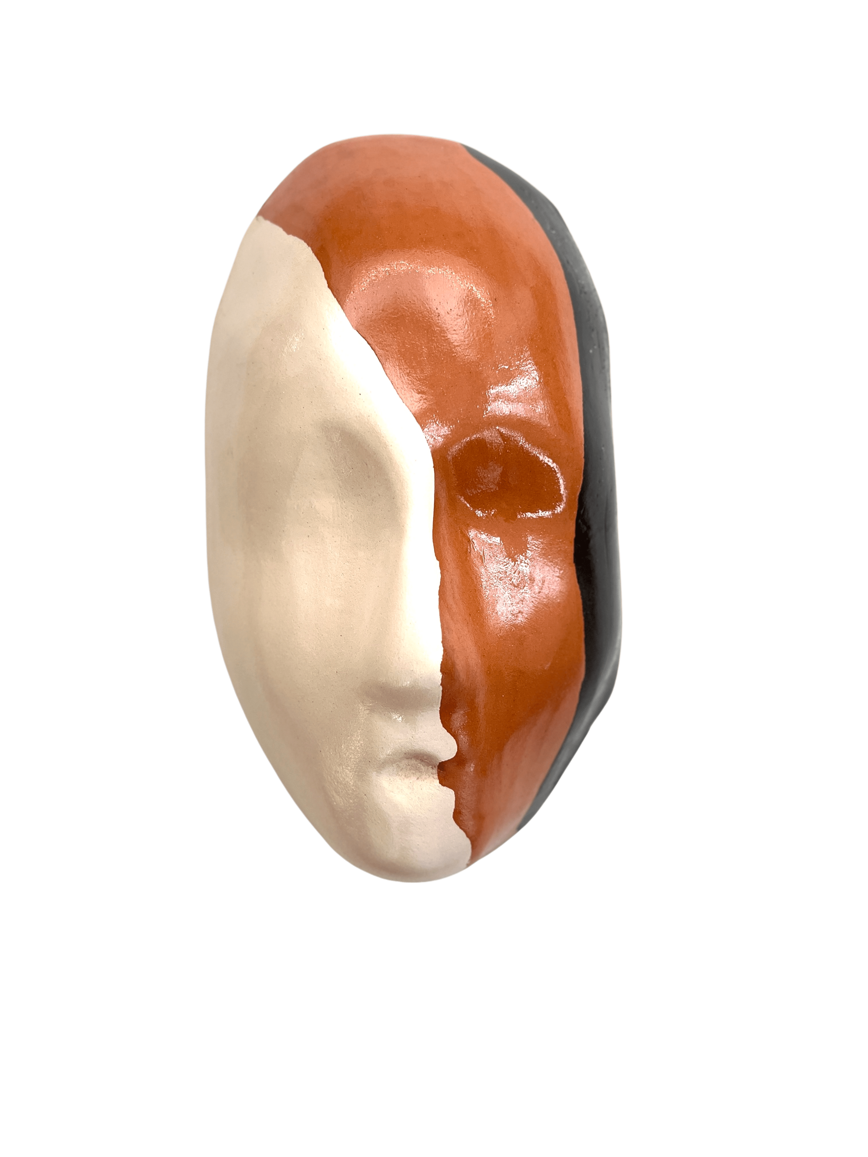 Tarian-mask-ceramic-black-orange-white