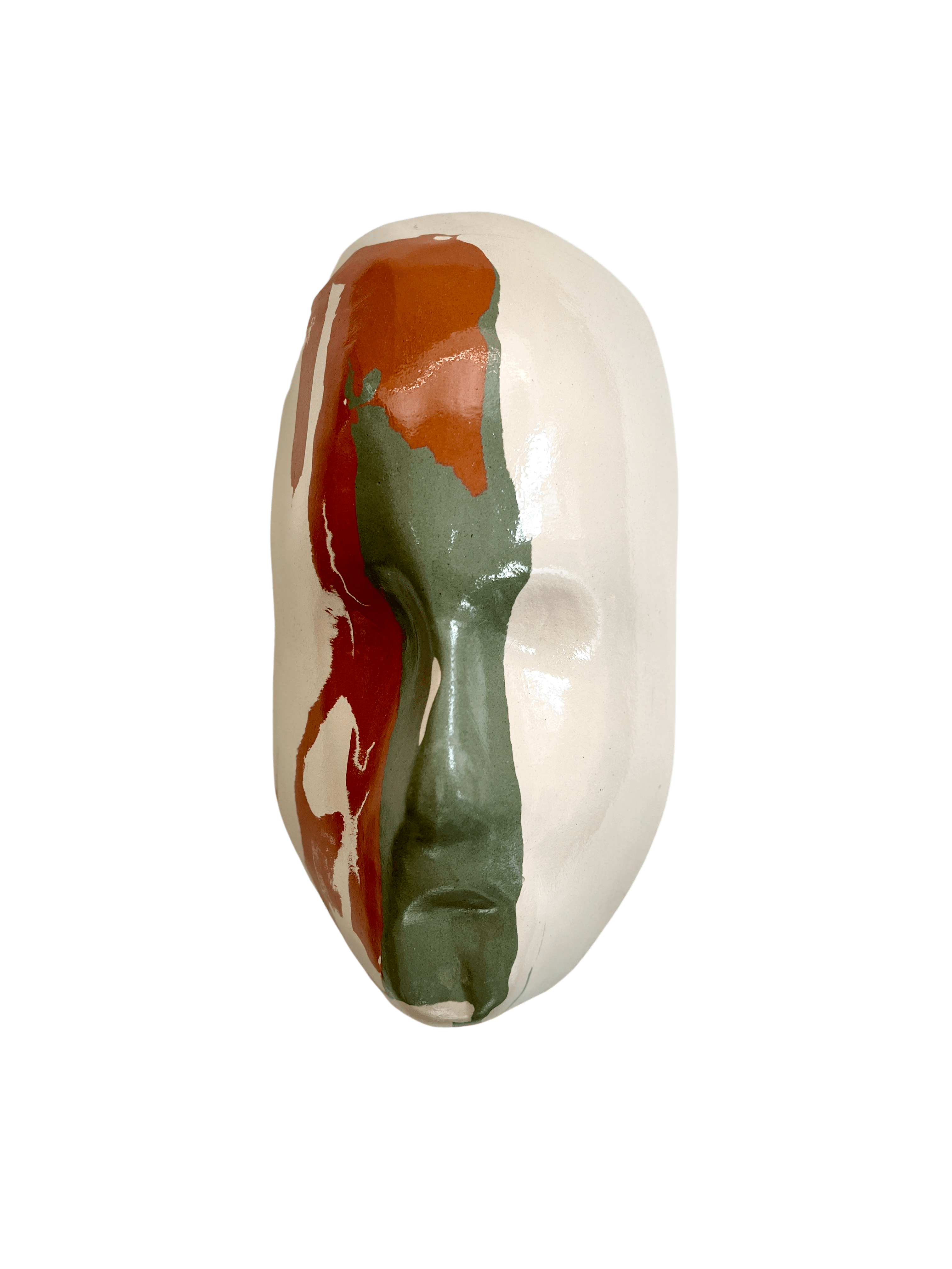Tarian-mask-ceramic-green-orange-white