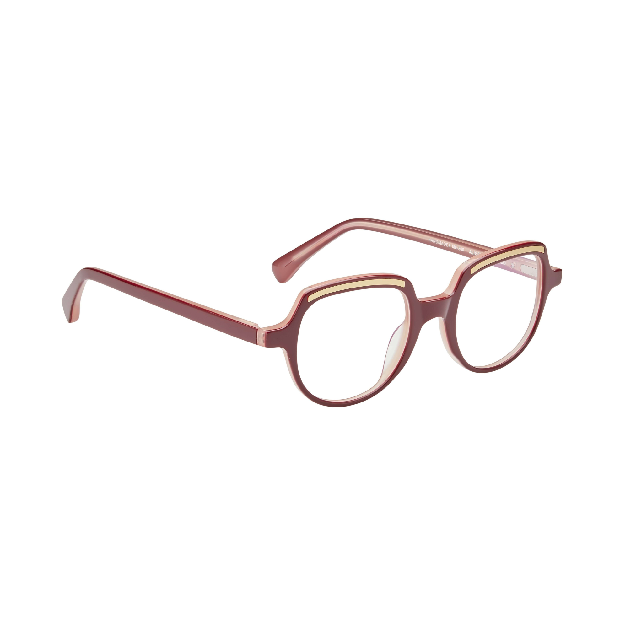 Tarian-Aligre-oval-eyewear-red-pink-gold