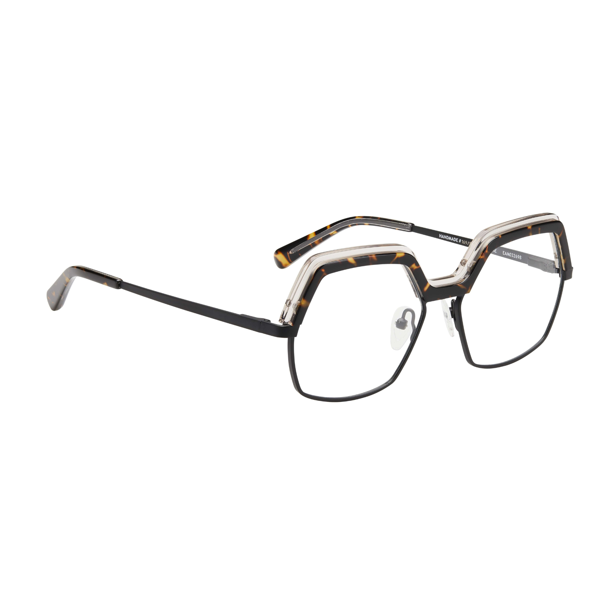Tarian-Parme-large-octagon-eyewear-tortoiseshell-clear
