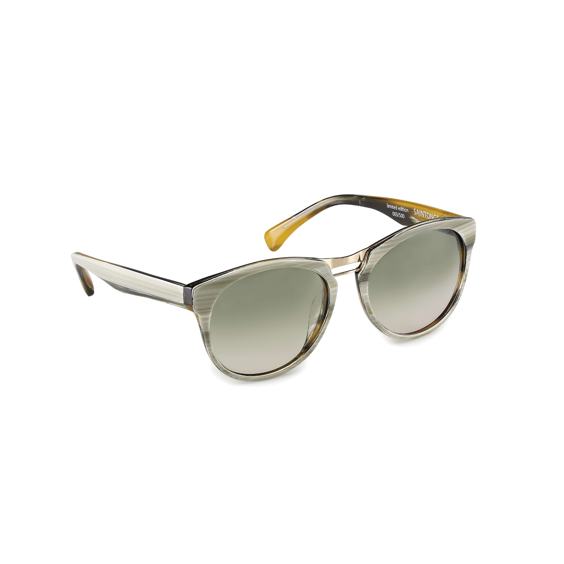 Tarian-Saintonge-large-oval-sunglasses-green-shell-gold