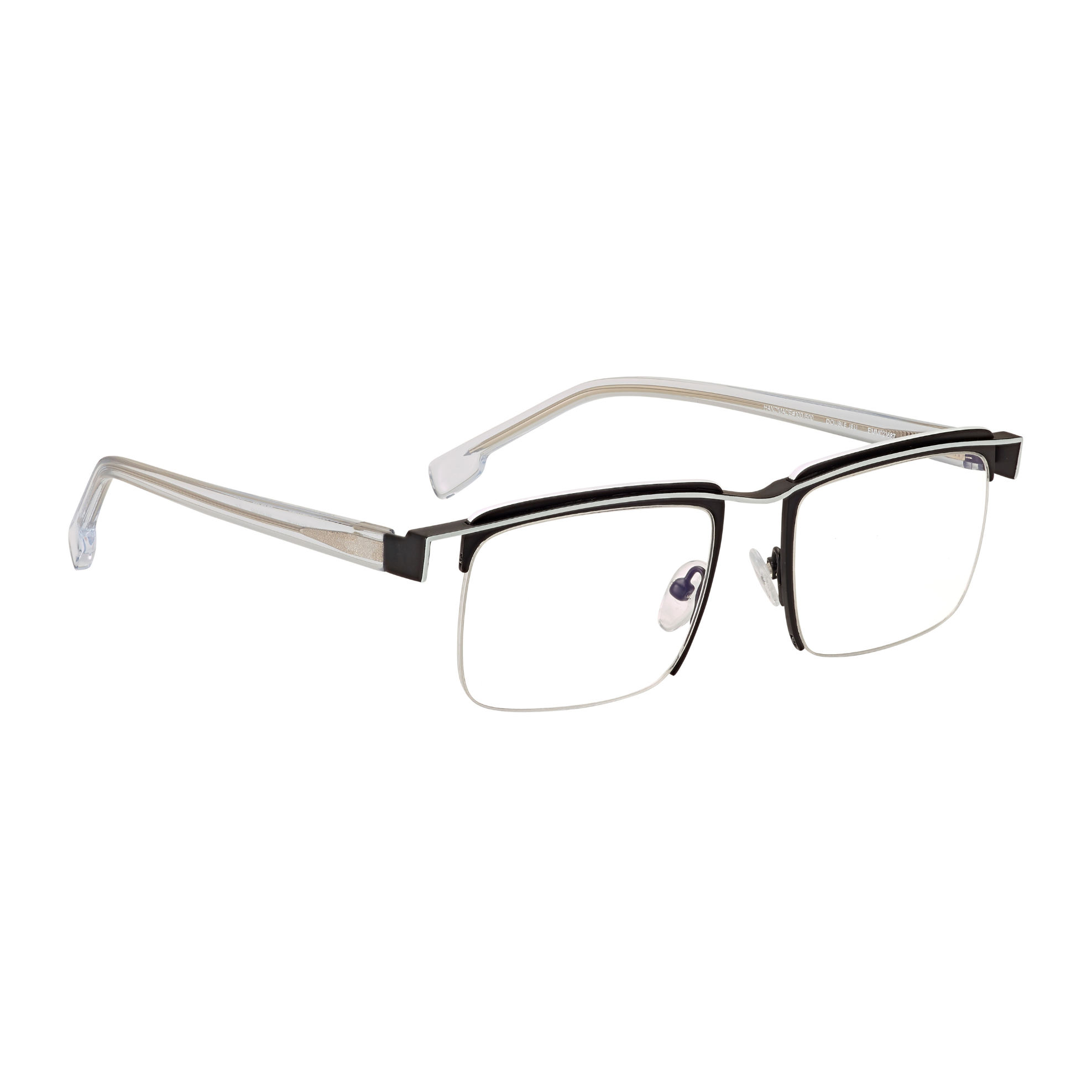 Tarian-Double-Jeu-rectangle-eyewear-clear-white-black