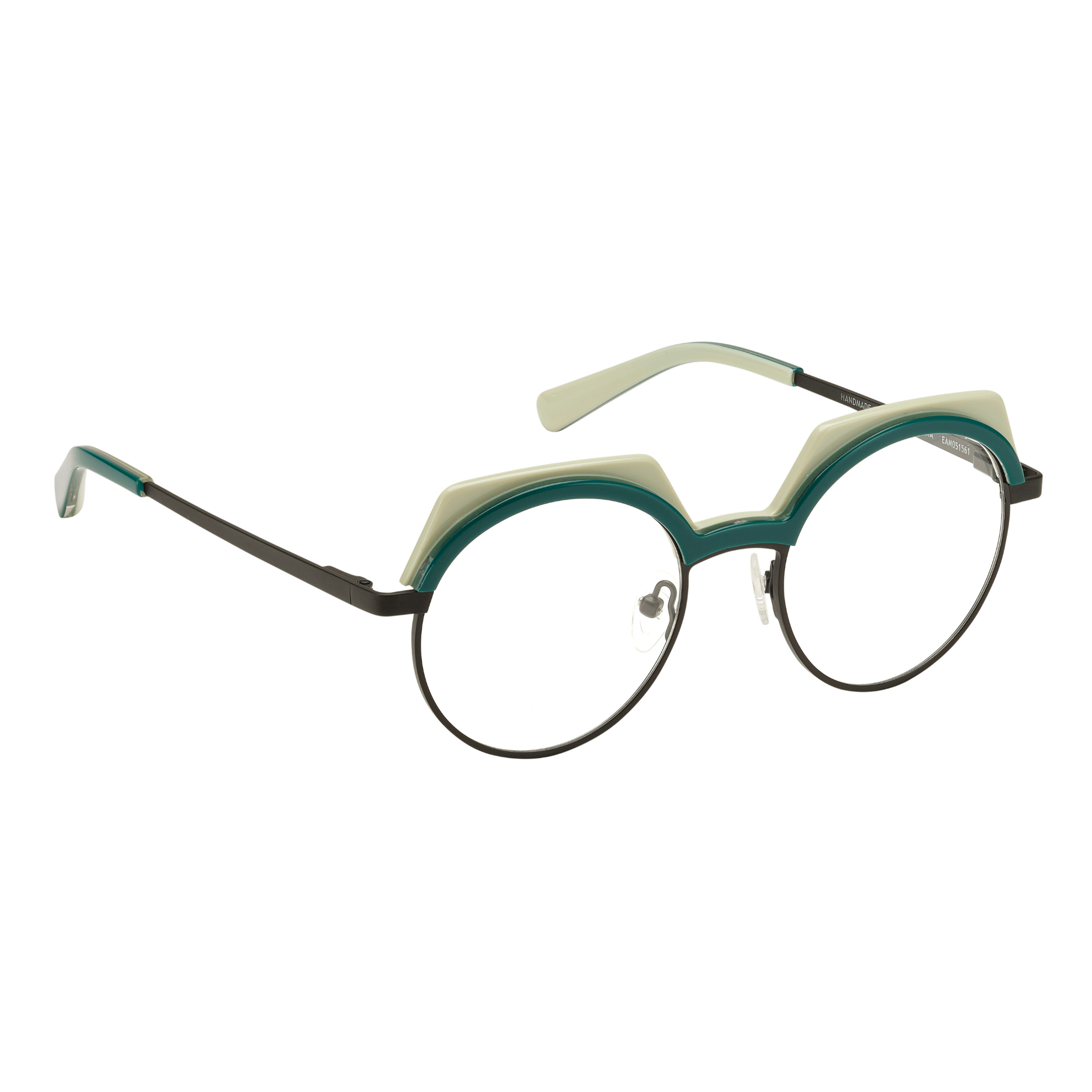 Tarian-Ischia-round-eyewear-turquoise-light-green-black