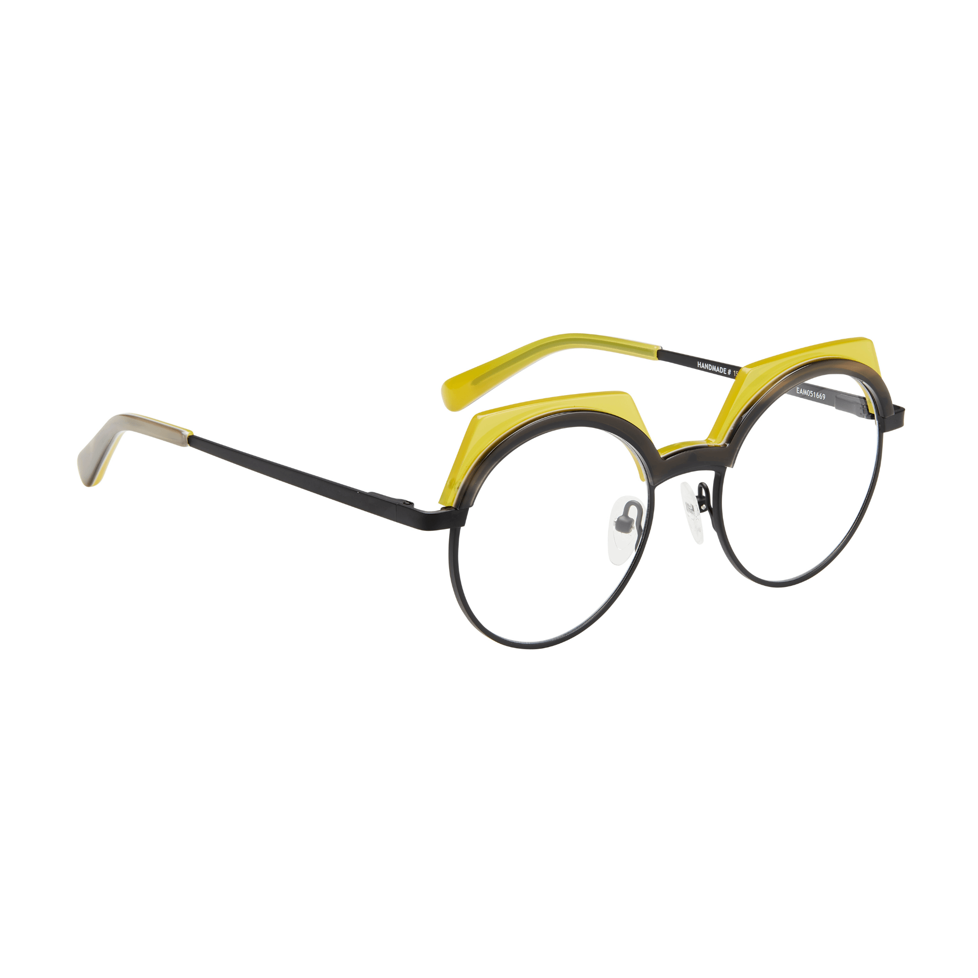 Tarian-Ischia-round-eyewear-yellow-turtleshell-black