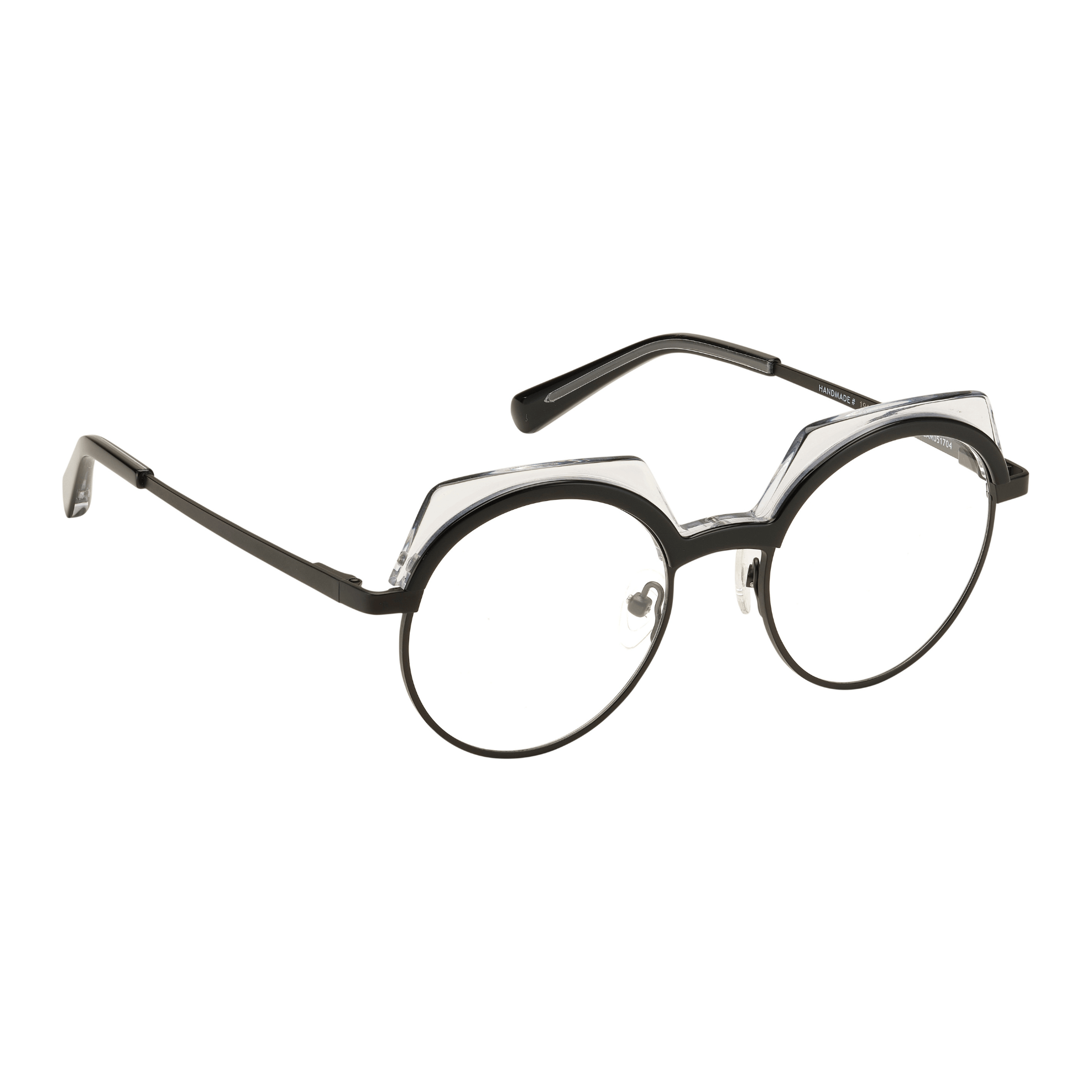 Tarian-Ischia-round-eyewear-clear-black
