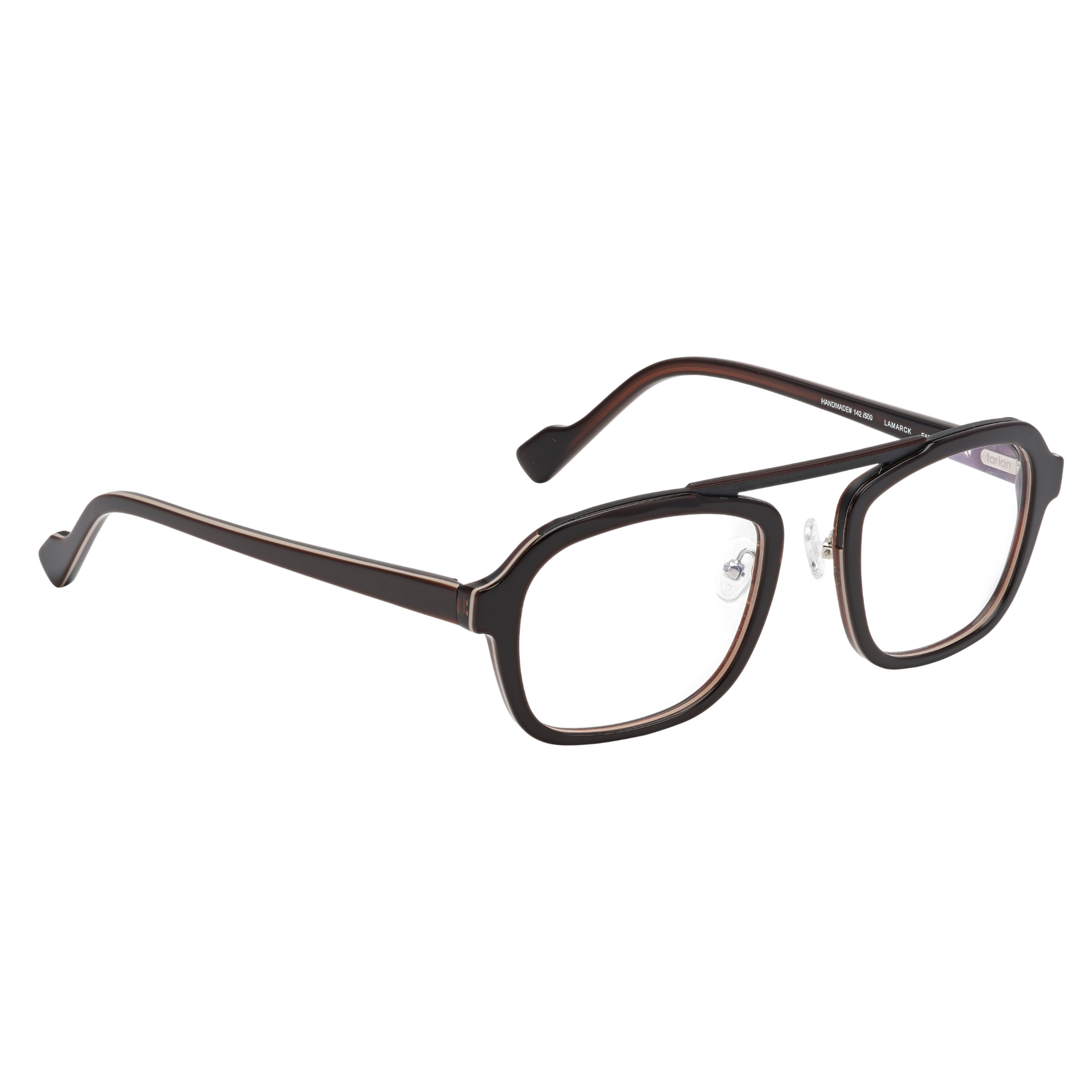 Tarian-Lamarck-rectangle-pilot-eyewear-brown-black