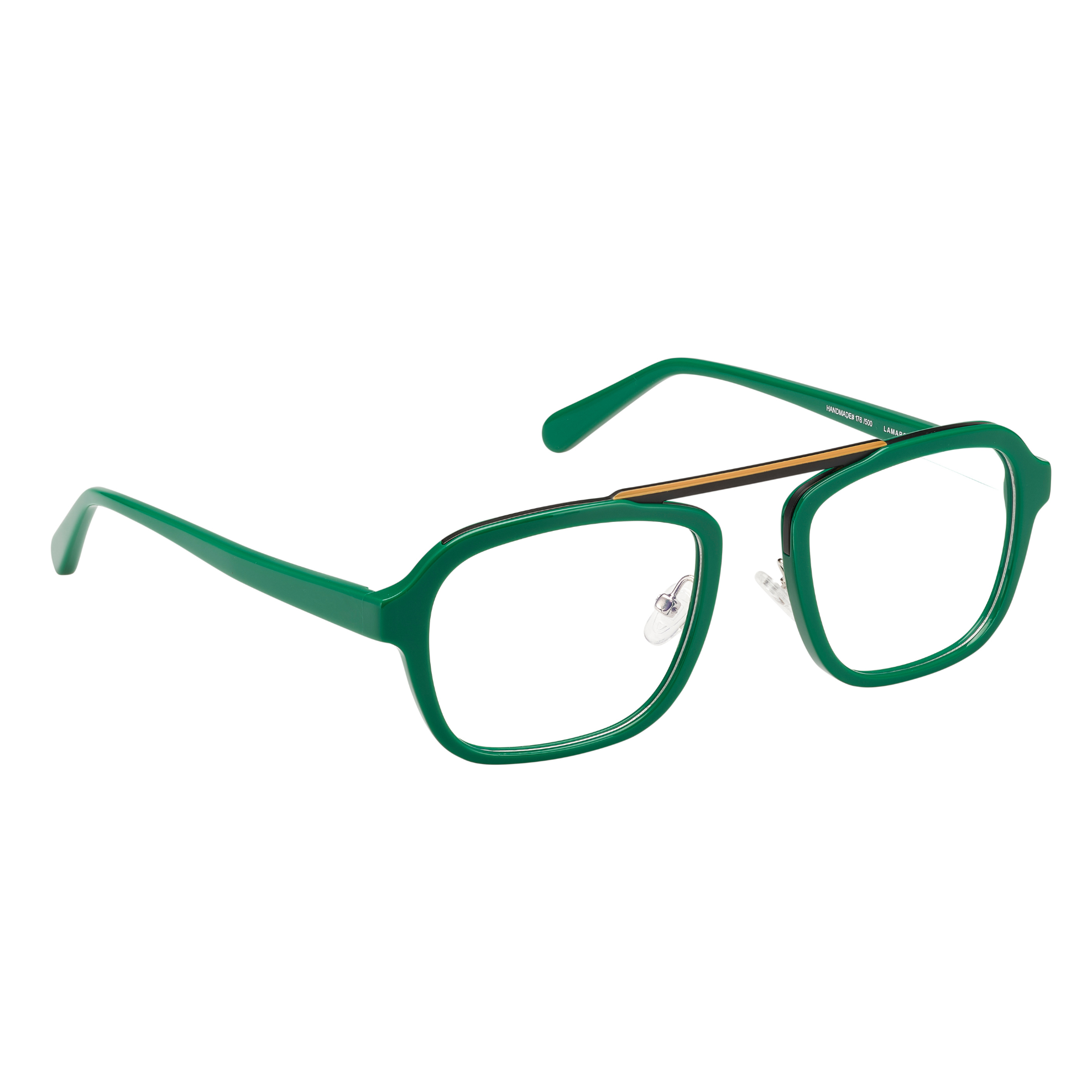 Tarian-Lamarck-rectangle-pilot-eyewear-green-yellow-black