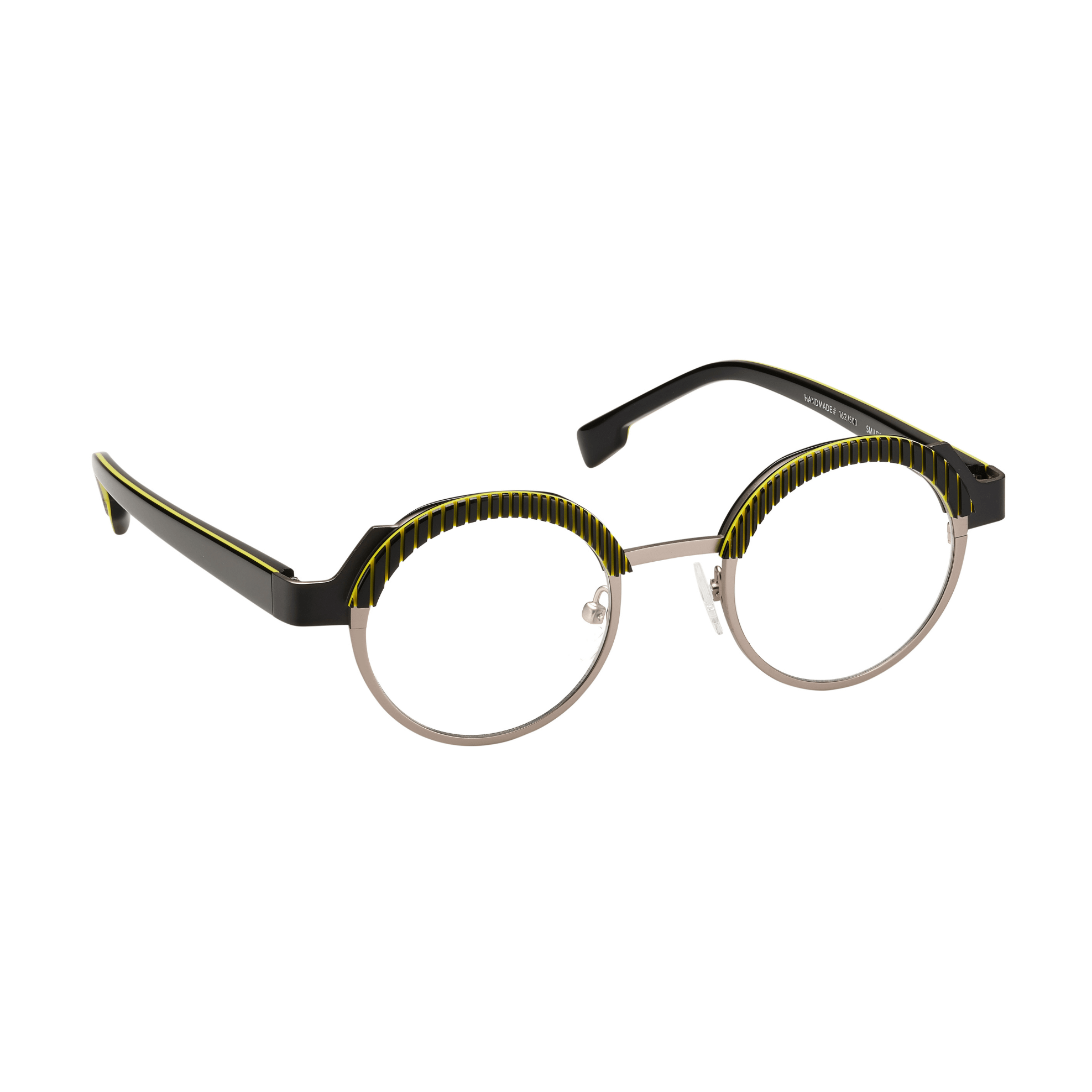 Tarian-Smiley-round-eyewear-black-yellow
