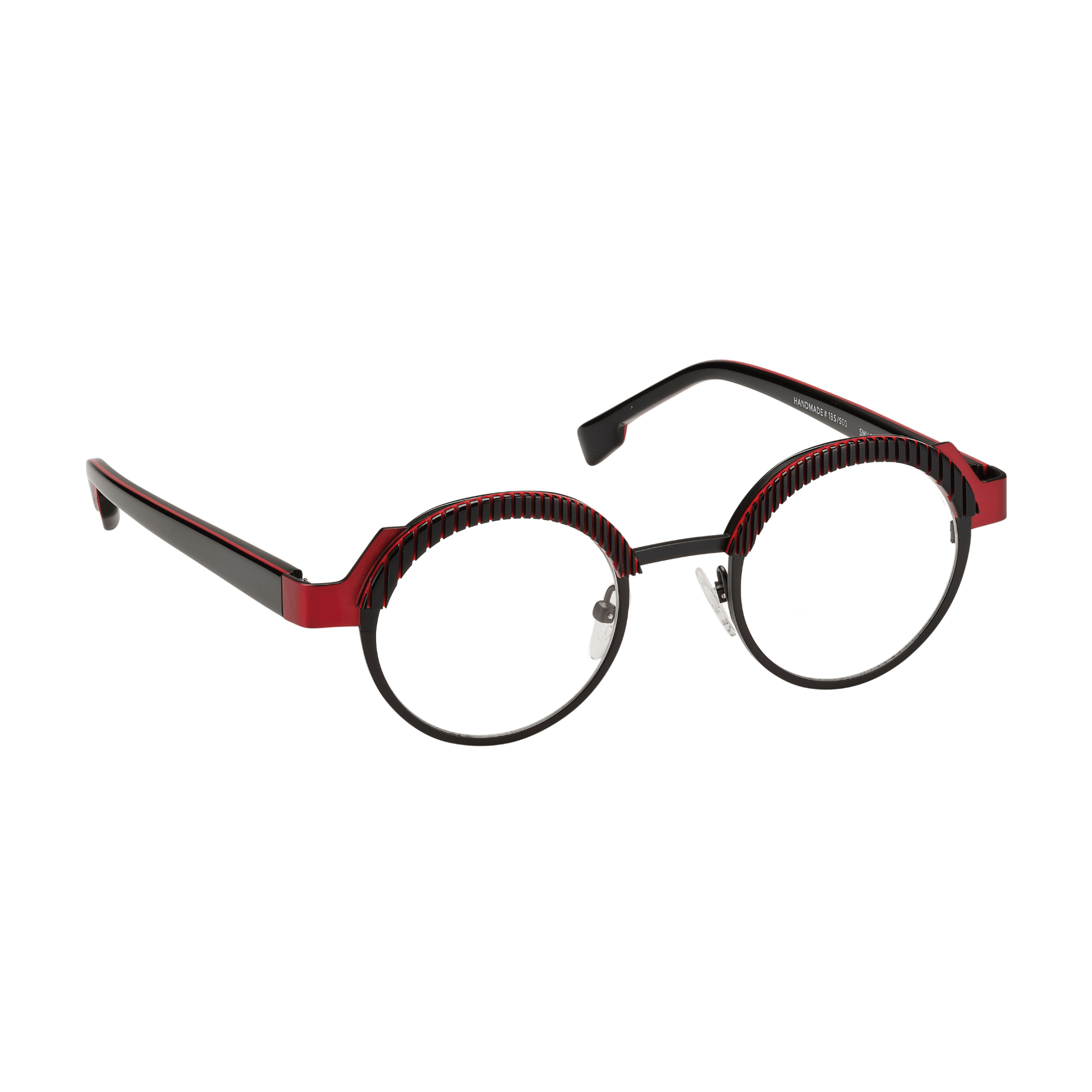 Tarian-Smiley-round-eyewear-black-red