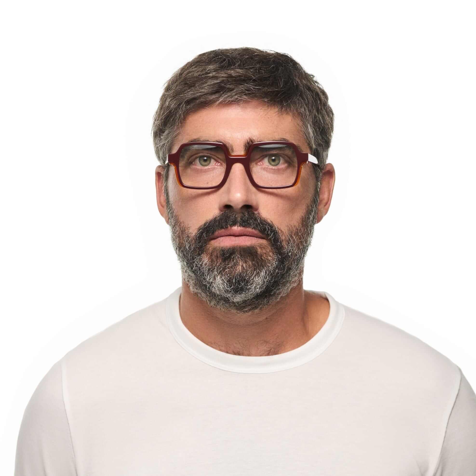 Tarian-Buren-square-eyewear-burgundy-orange-portrait