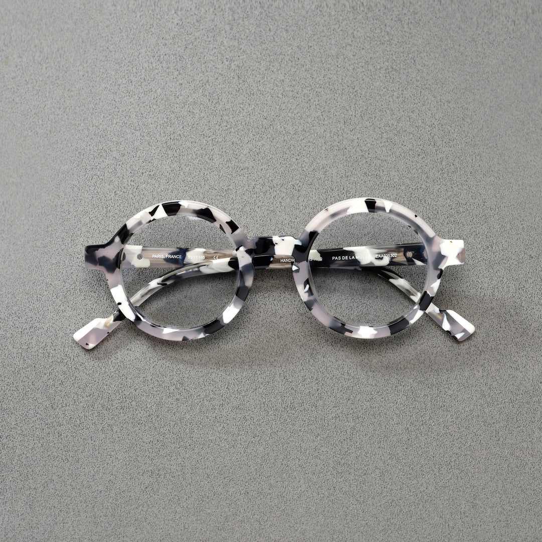 Tarian-Pas-de-la-Mule-round-eyewear-white-black-tortoiseshell