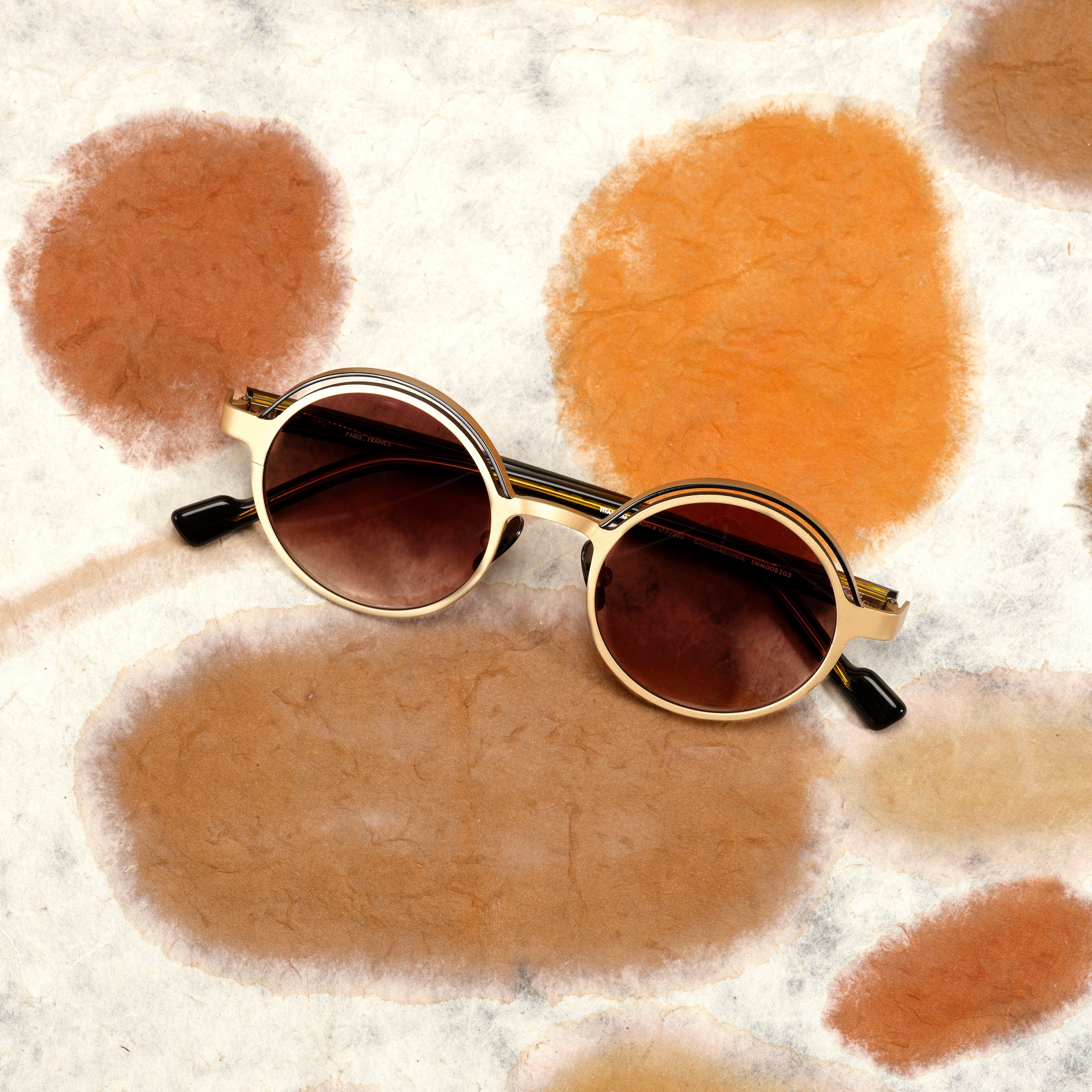 Tarian-Sadogashima-round-sunglasses-gold-black