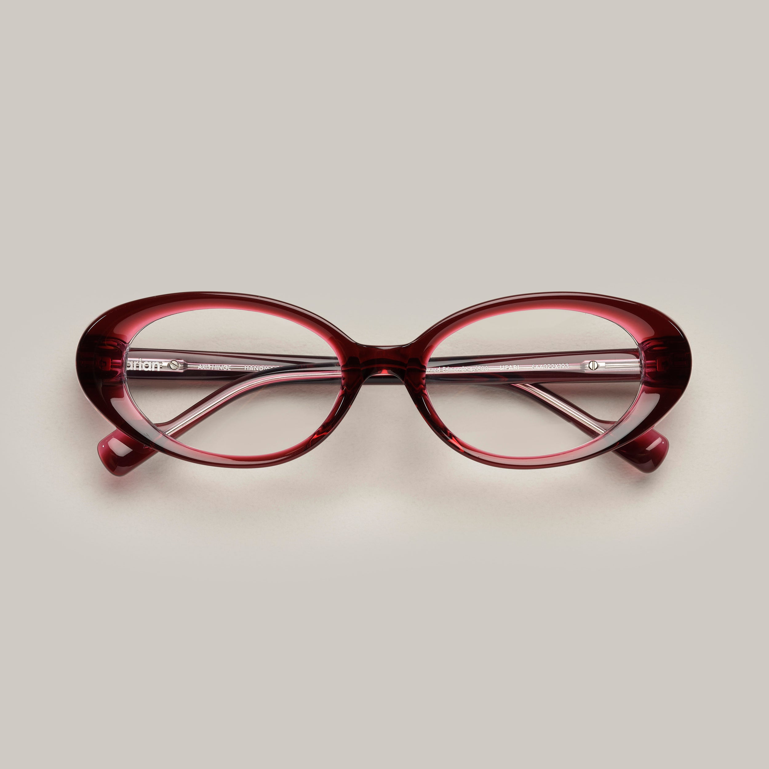 Tarian-Lipari-small-oval-cateye-eyewear-burgundy-to-clear