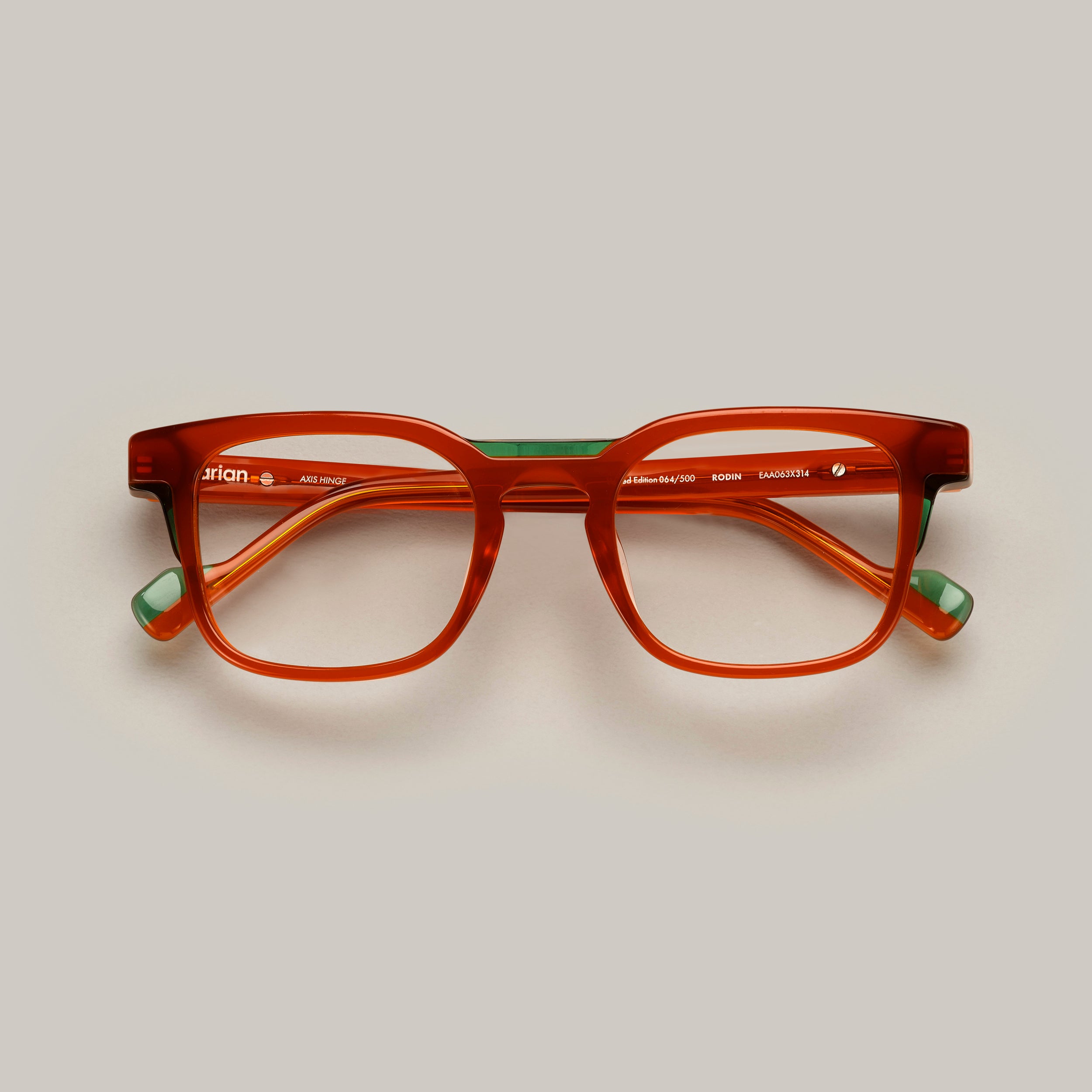 Tarian-Rodin-rectangle-eyewear-red-green