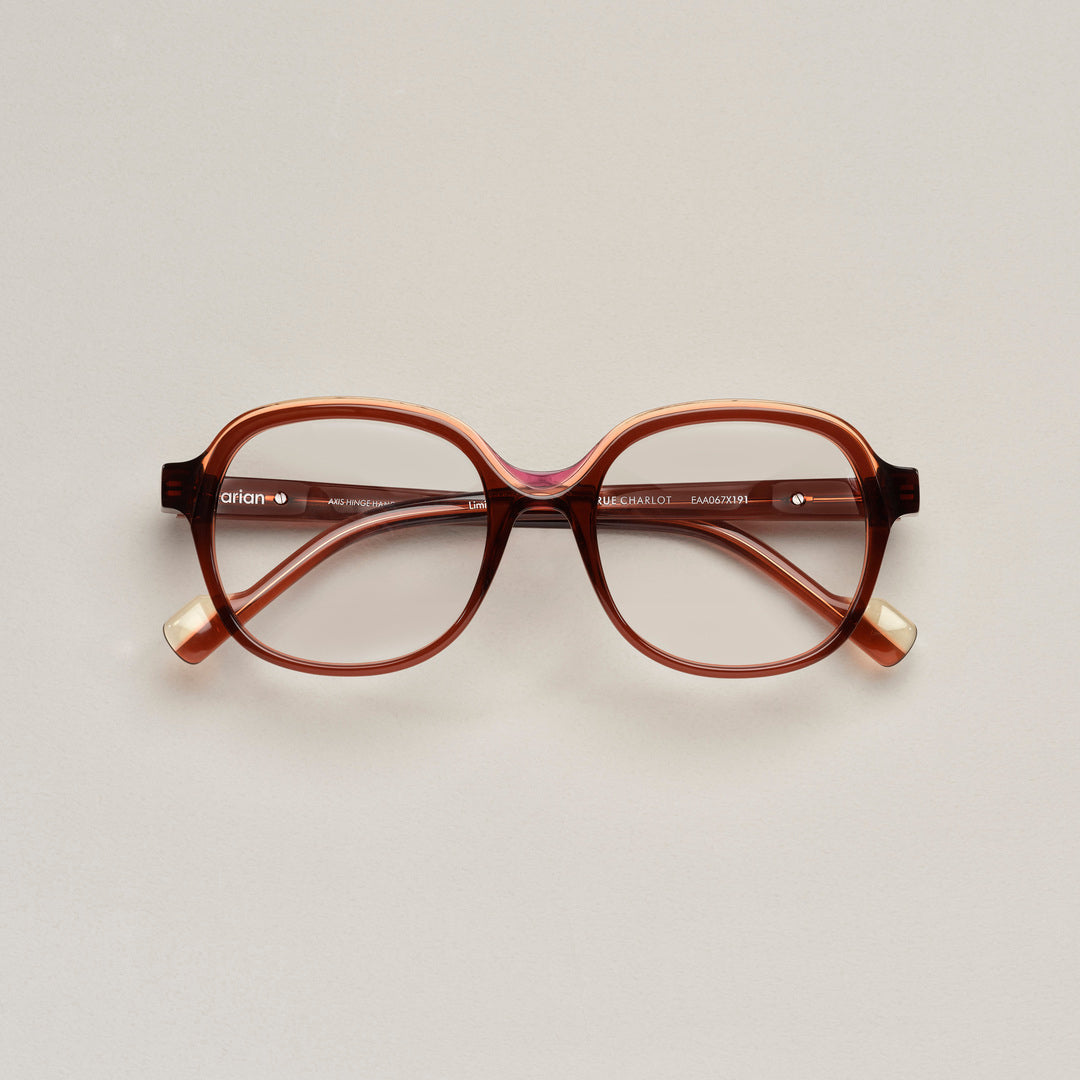 Tarian-Rue-Charlot-large-oval-eyewear-brown-beige-pink