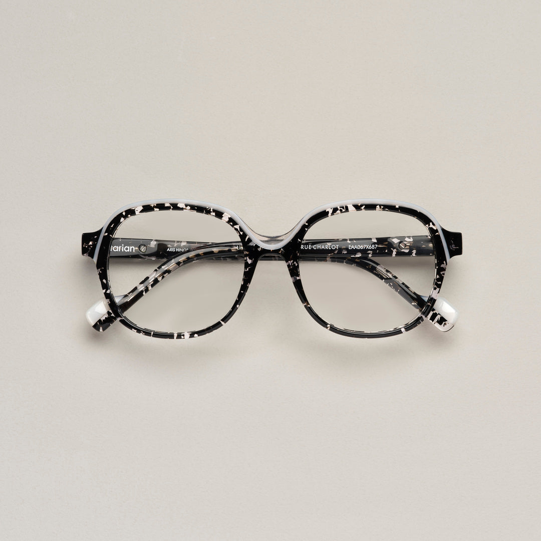 Tarian-Rue-Charlot-large-oval-eyewear-black-white-clear