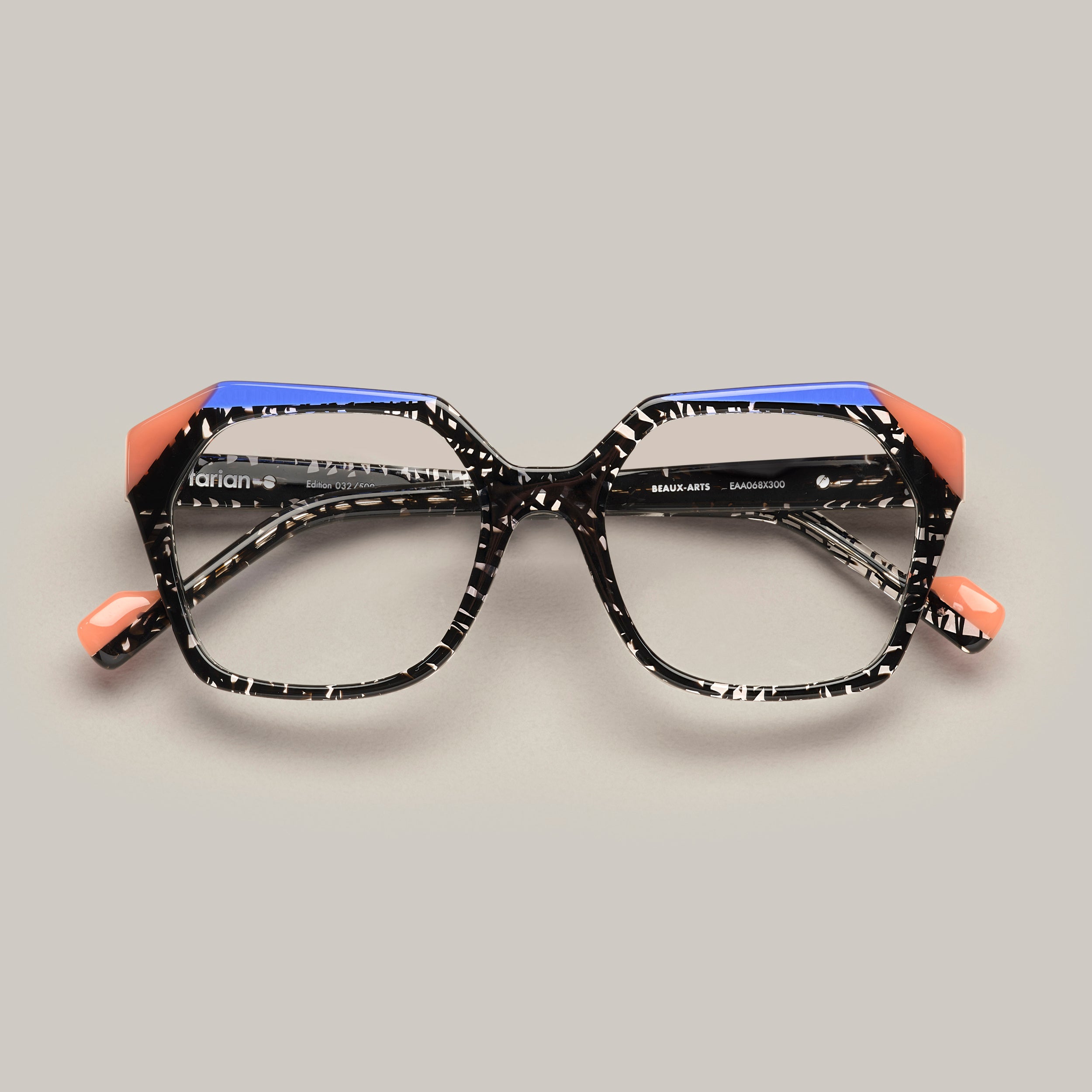 Tarian-Beaux-Arts-large-rectangle-cateye-eyewear-blue-coral-blackpact