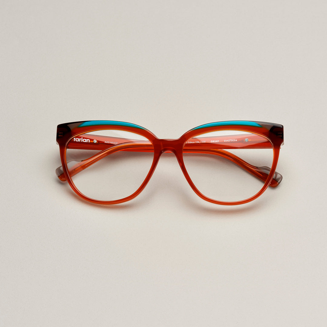 Tarian-Orsay-cateye-eyewear-lightbrown-turquoise-clearblack