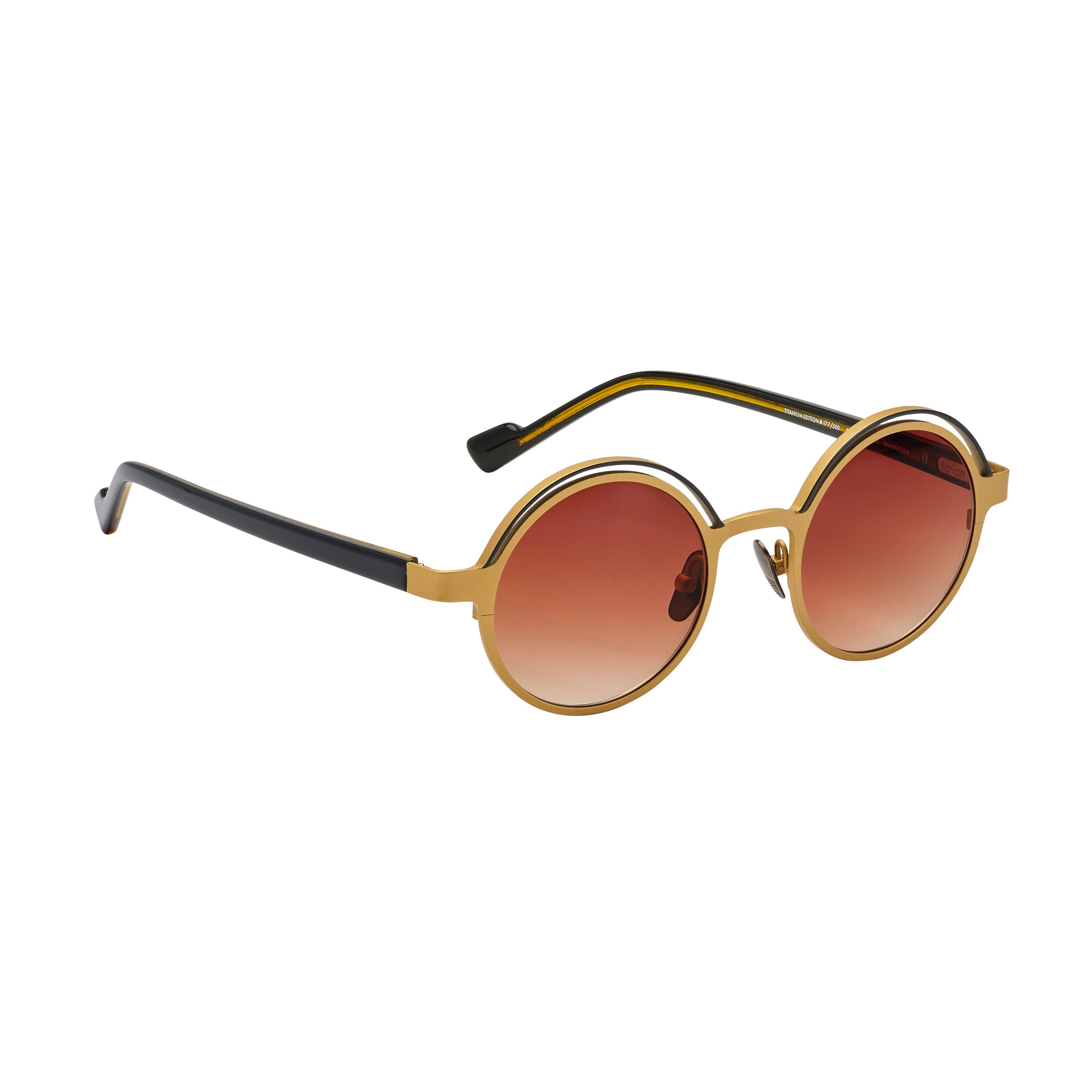 Tarian-Sadogashima-round-sunglasses-gold-black