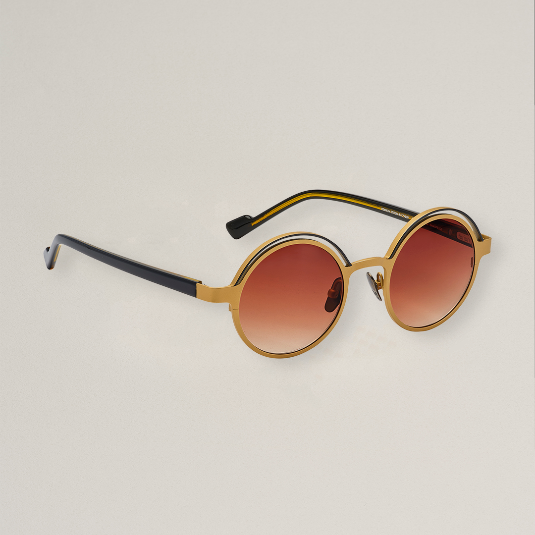 Tarian-Sadogashima-round-sunglasses-gold-black