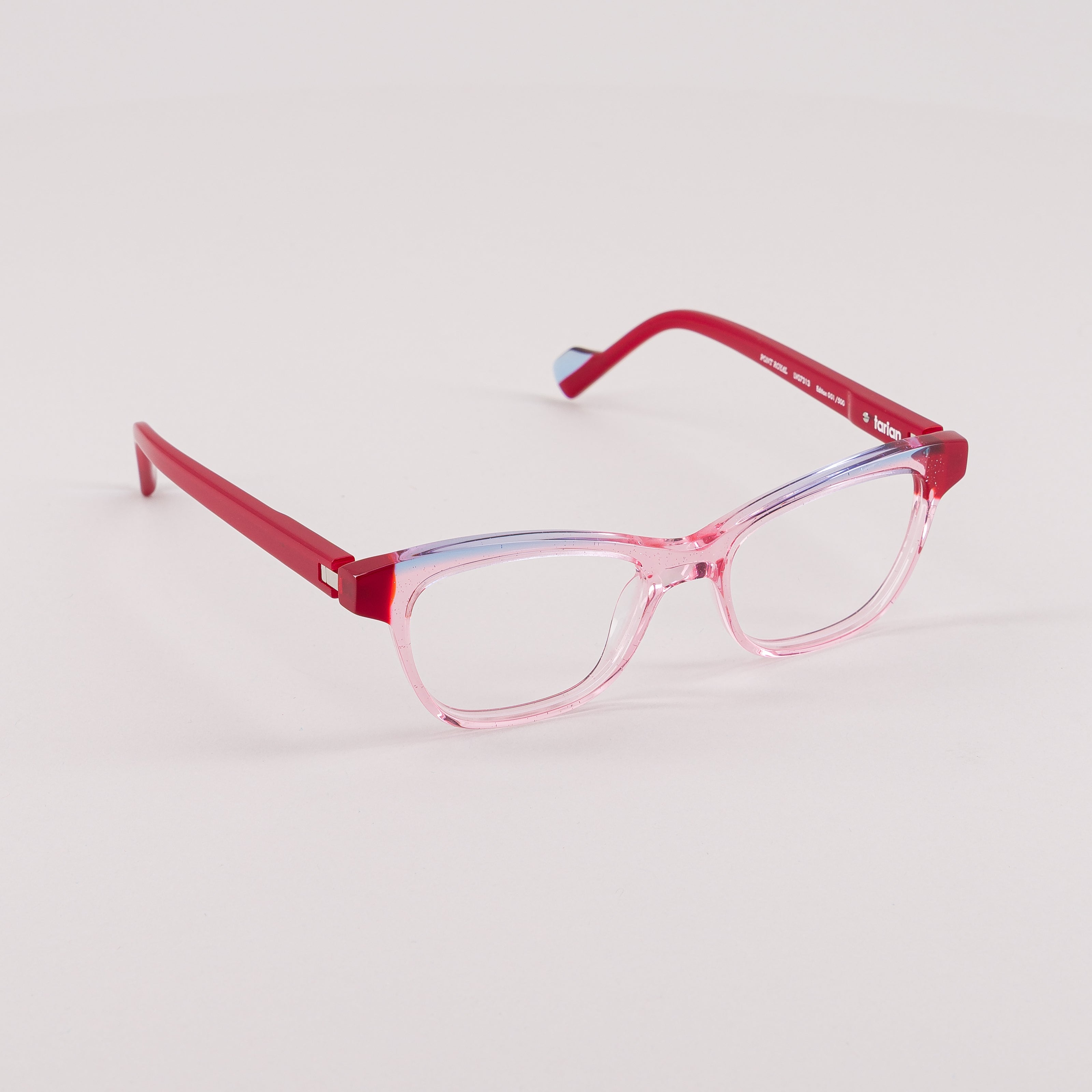 #couleur_Rose pailleté, bleu et rouge