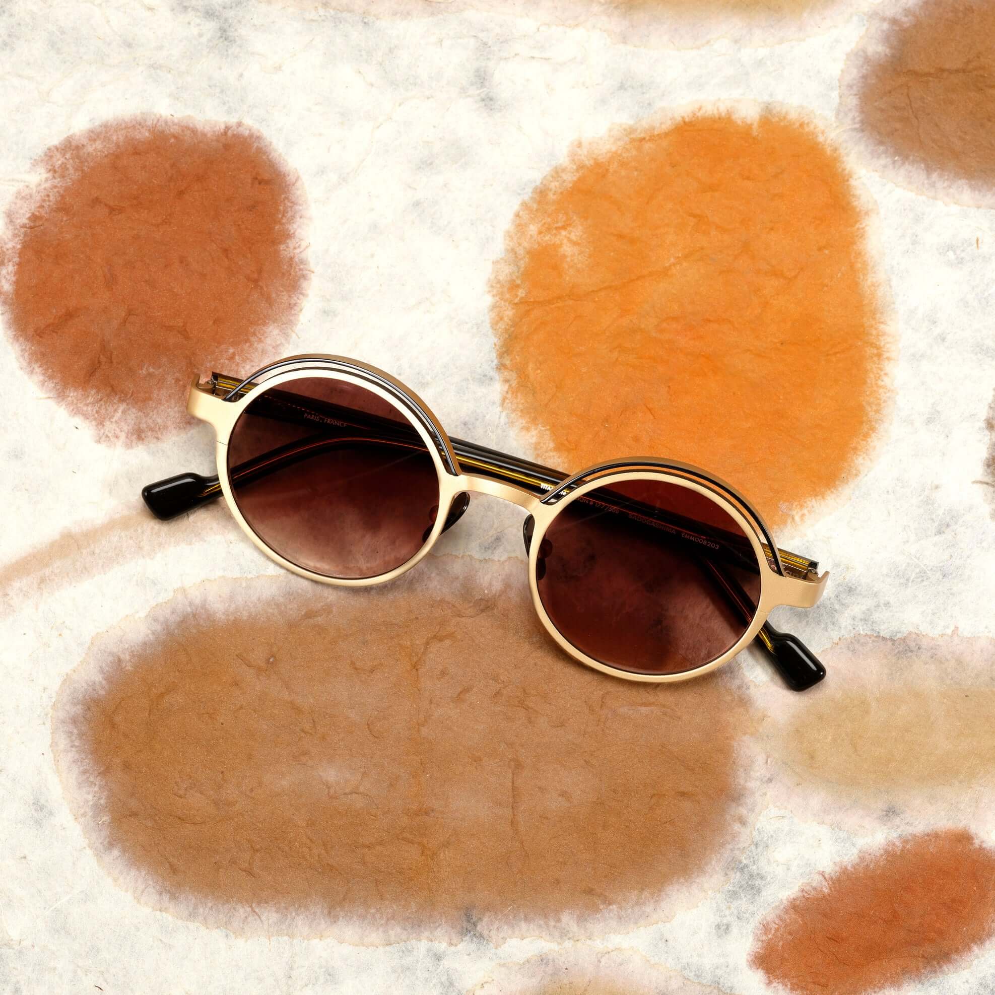 Tarian-Sadogashima-round-sunglasses-gold-black