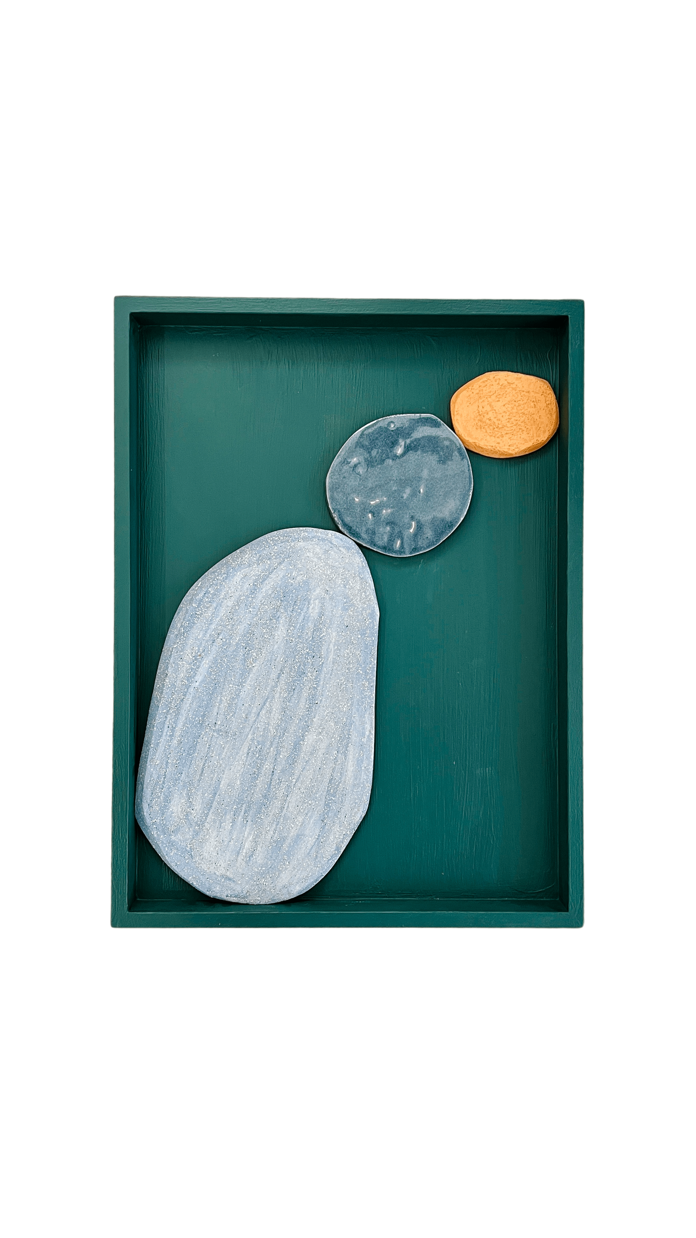 Tarian-Cielo-ceramic-frame-greenforest-blue-orange
