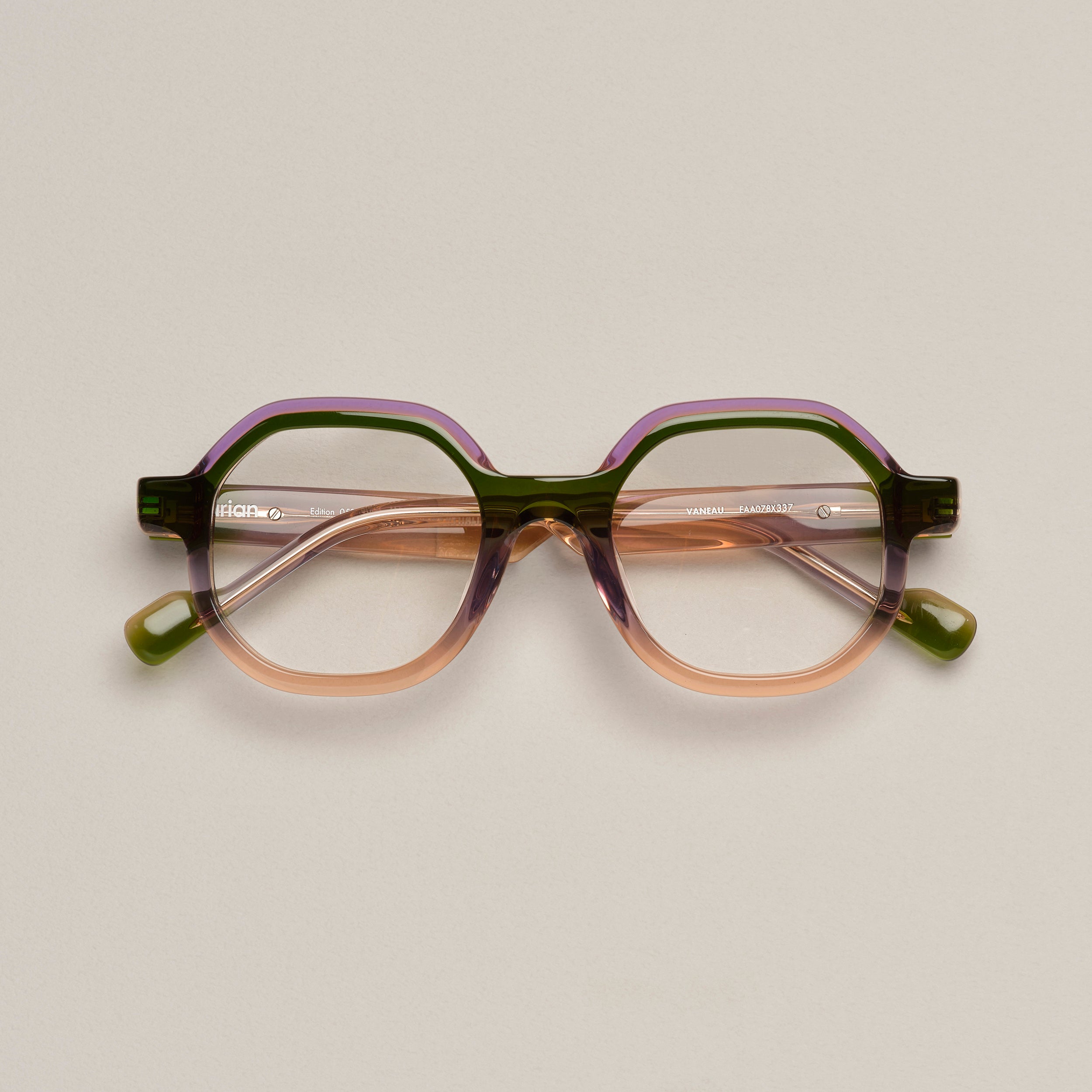 Tarian-eyewear-square-Vaneau-gradient-green-purple