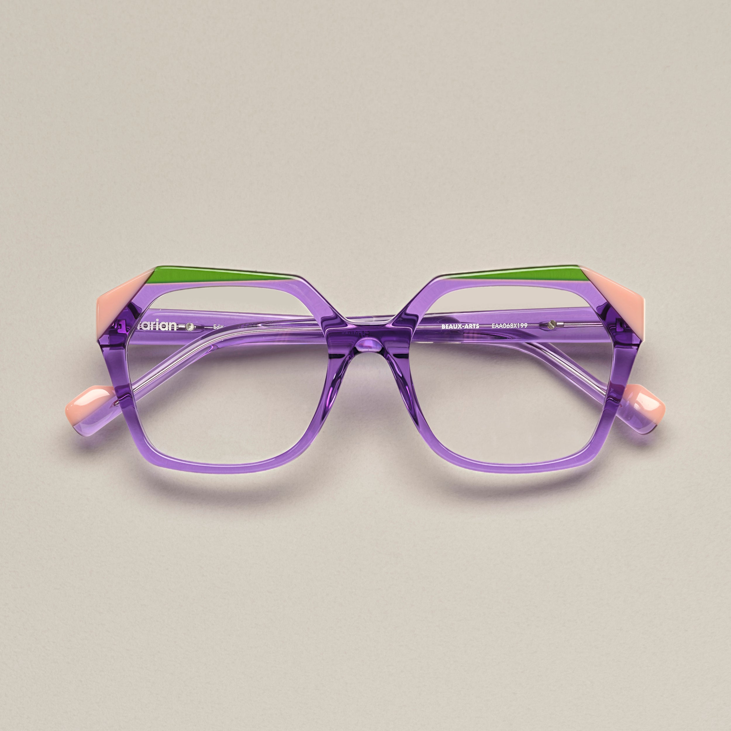Tarian-Beaux-Arts-large-rectangle-cateye-eyewear-green-purple-pink