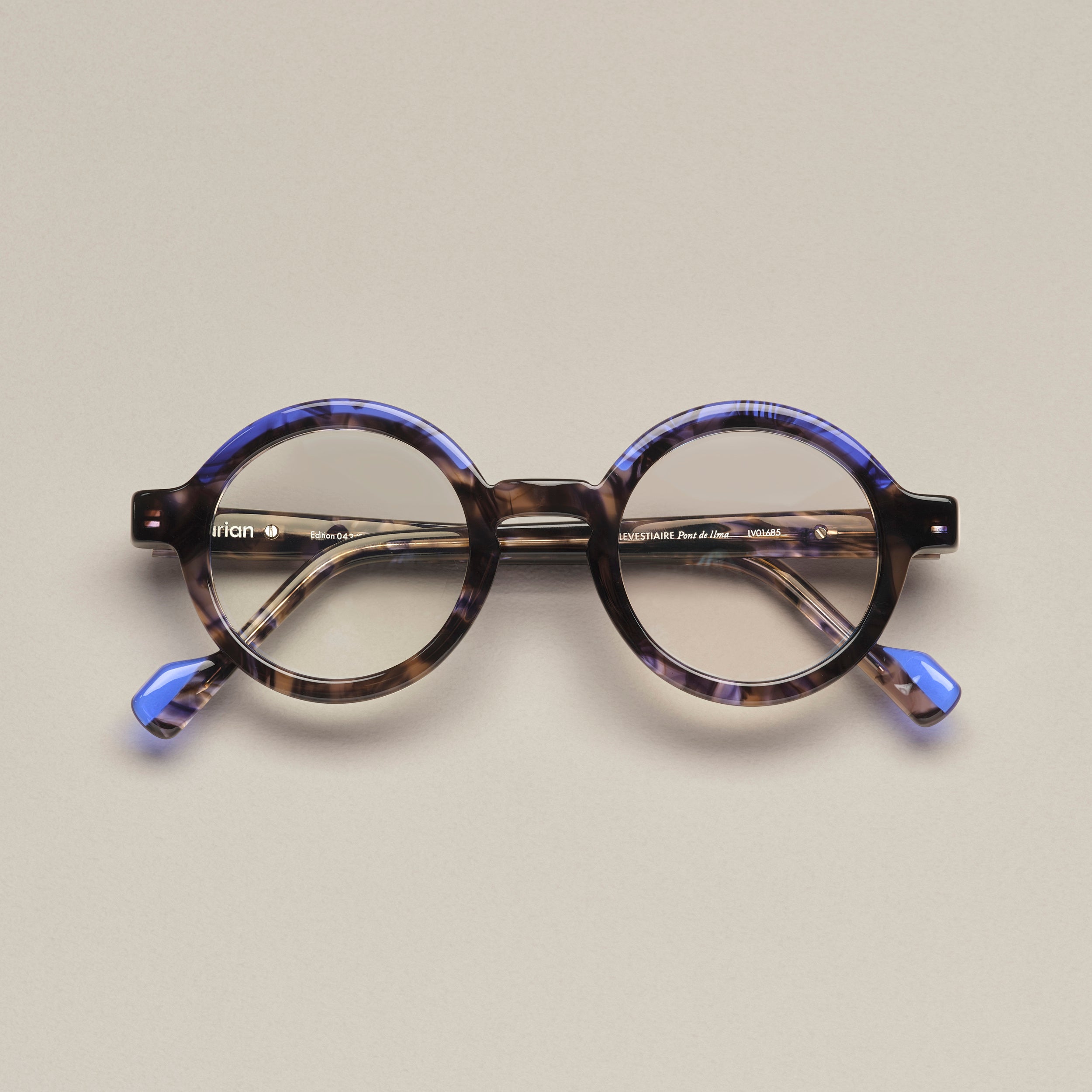 Tarian Pont de l'Alma round tortoise shell and blue eyewear