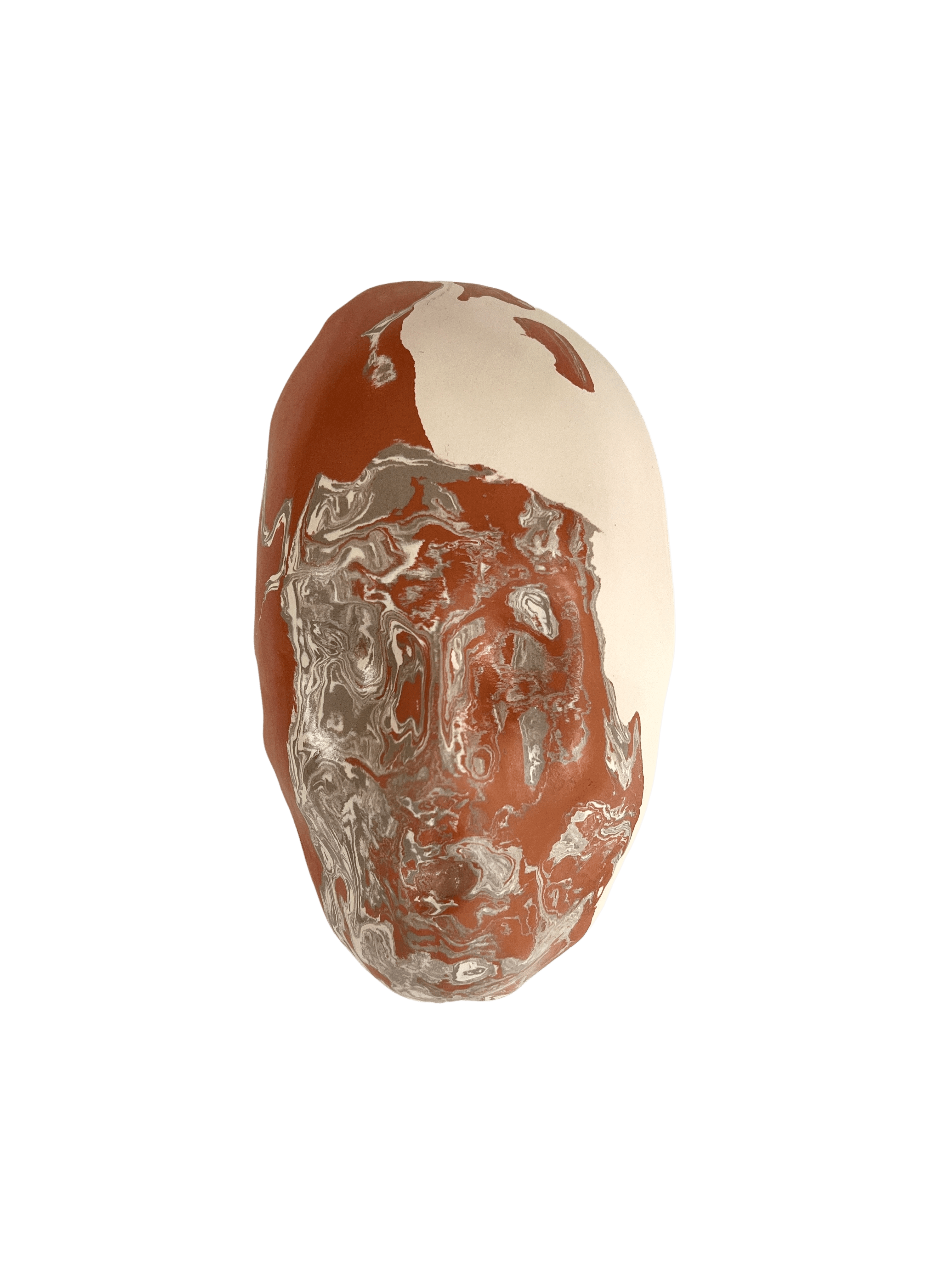 Tarian-mask-ceramic-orange-white-green