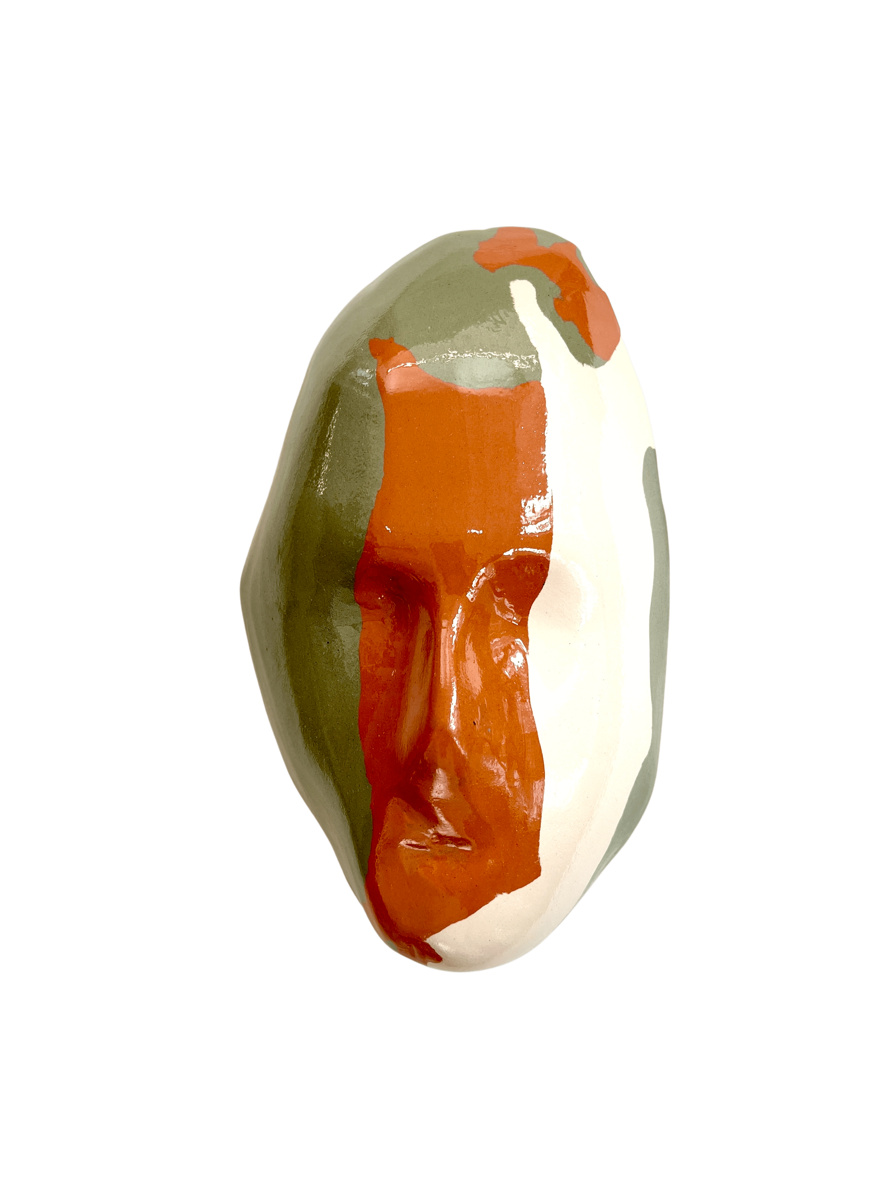 Tarian-mask-ceramic-green-orange-white