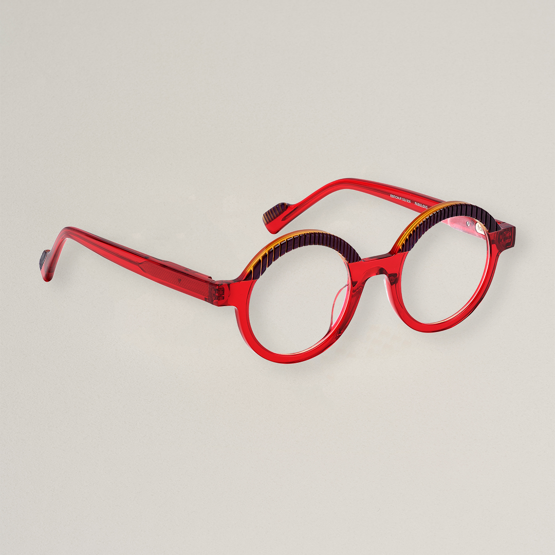 Tarian-Fabulous-round-eyewear-red-orange-darkpurple